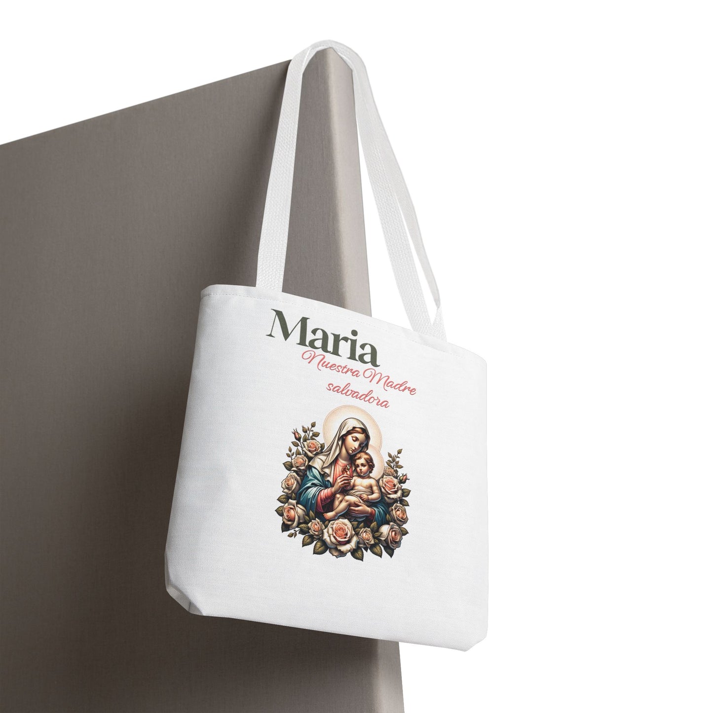 Faith Maria Jesus Tote Bag — Religious Faith All-Over Print Tote