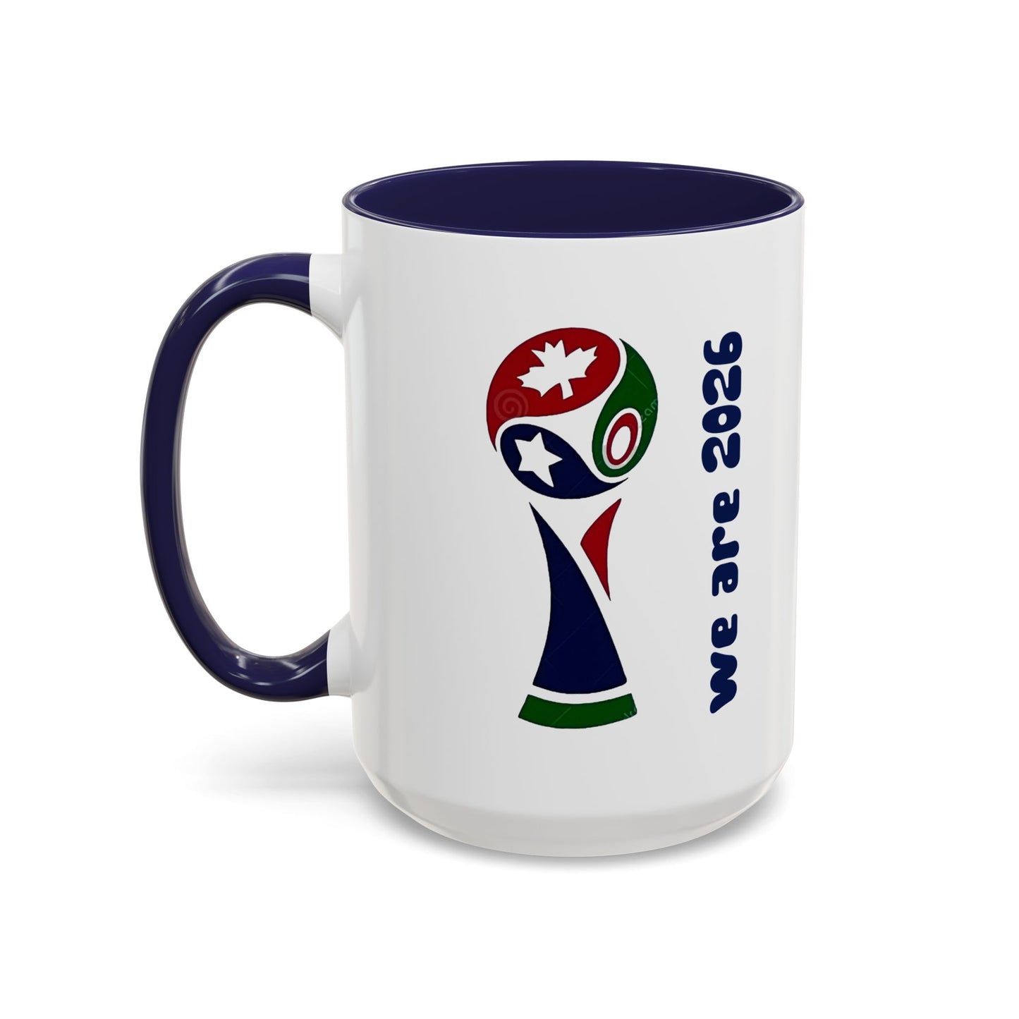 World Cup 2026 Accent Coffee Mug — 'We Are 2026' Soccer Fan Gift