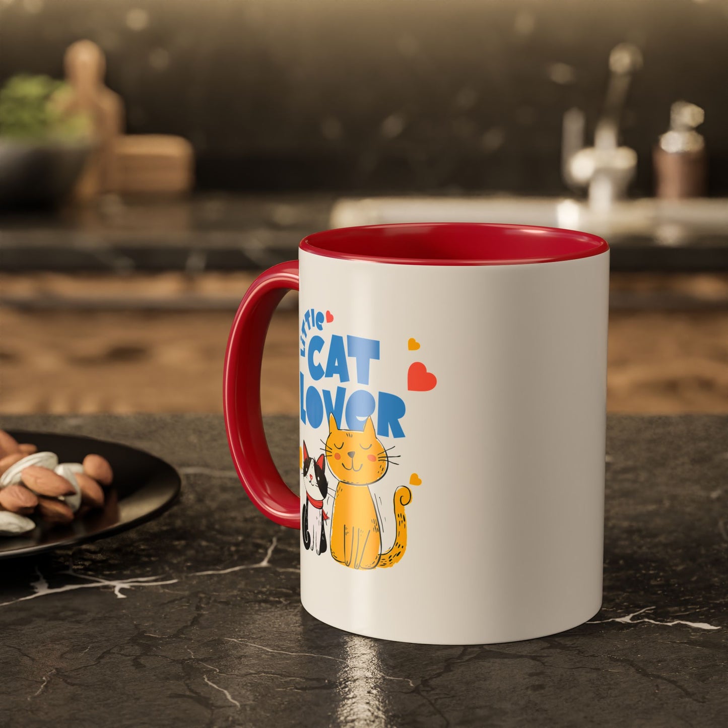 Cat Lover Mug — Colorful 11oz/15oz Ceramic Coffee Cup (Little Cat Lover Design)
