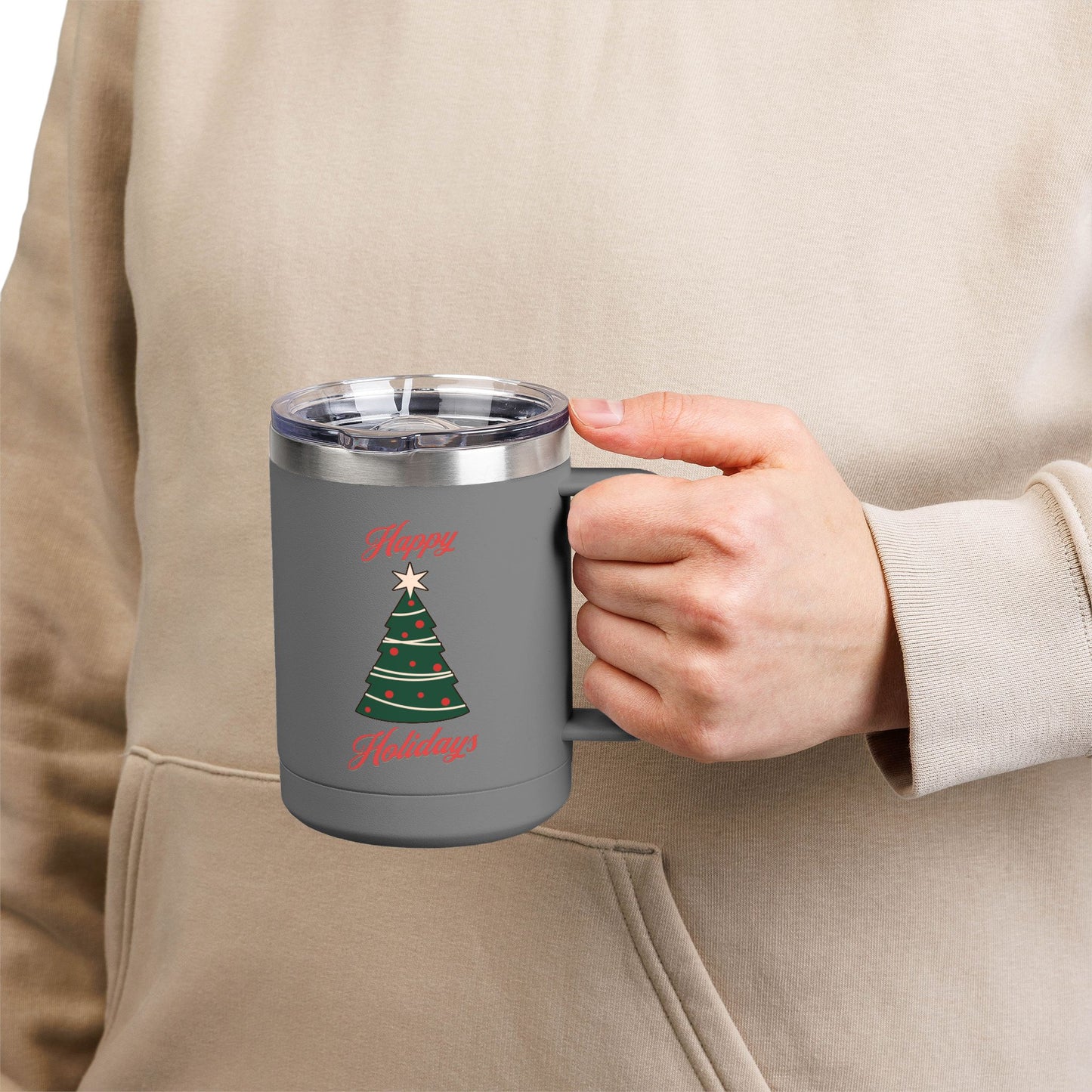 Christmas Coffee Mug Tumbler, 15oz