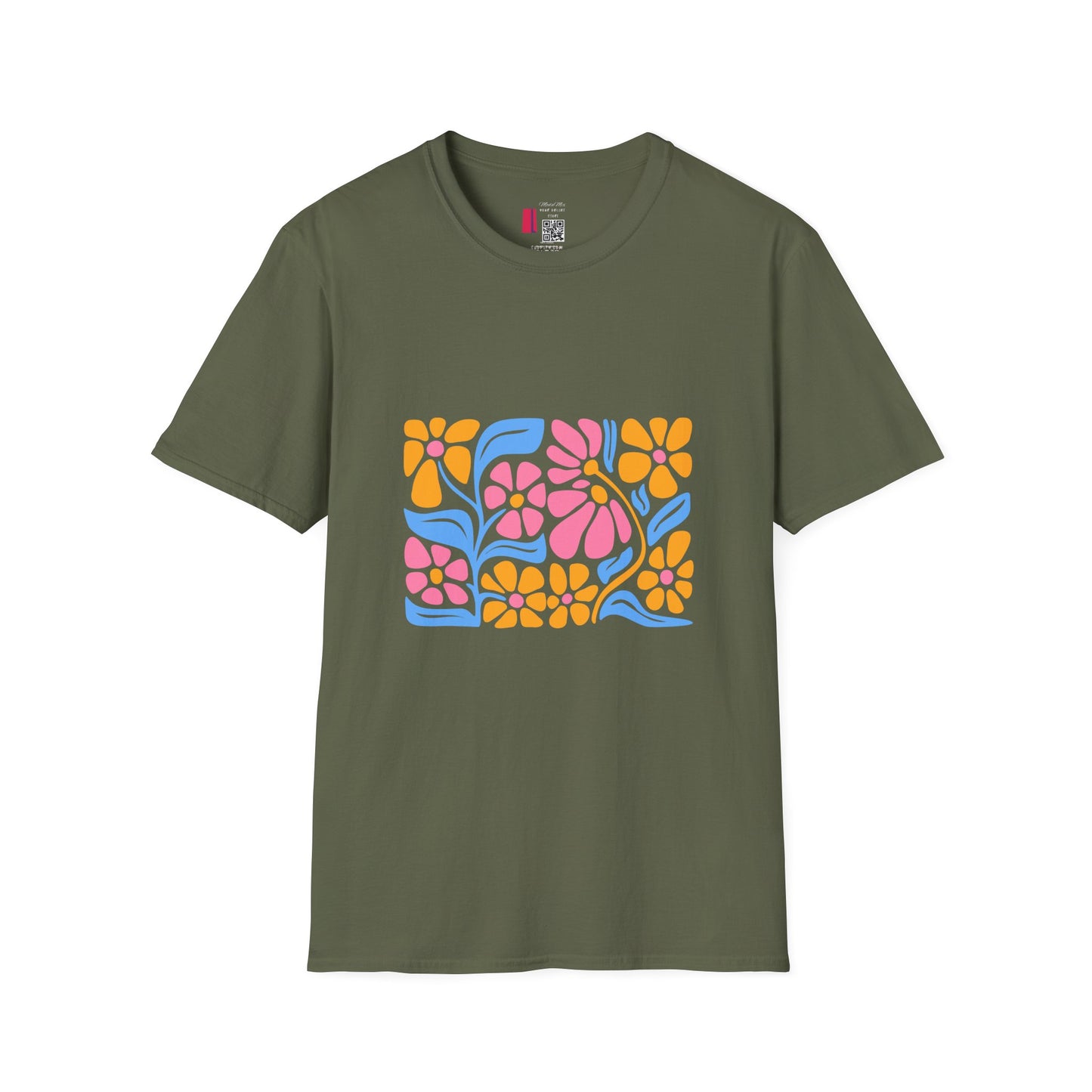 Retro Floral Tee — Colorful 70s Flower Power Graphic T-Shirt