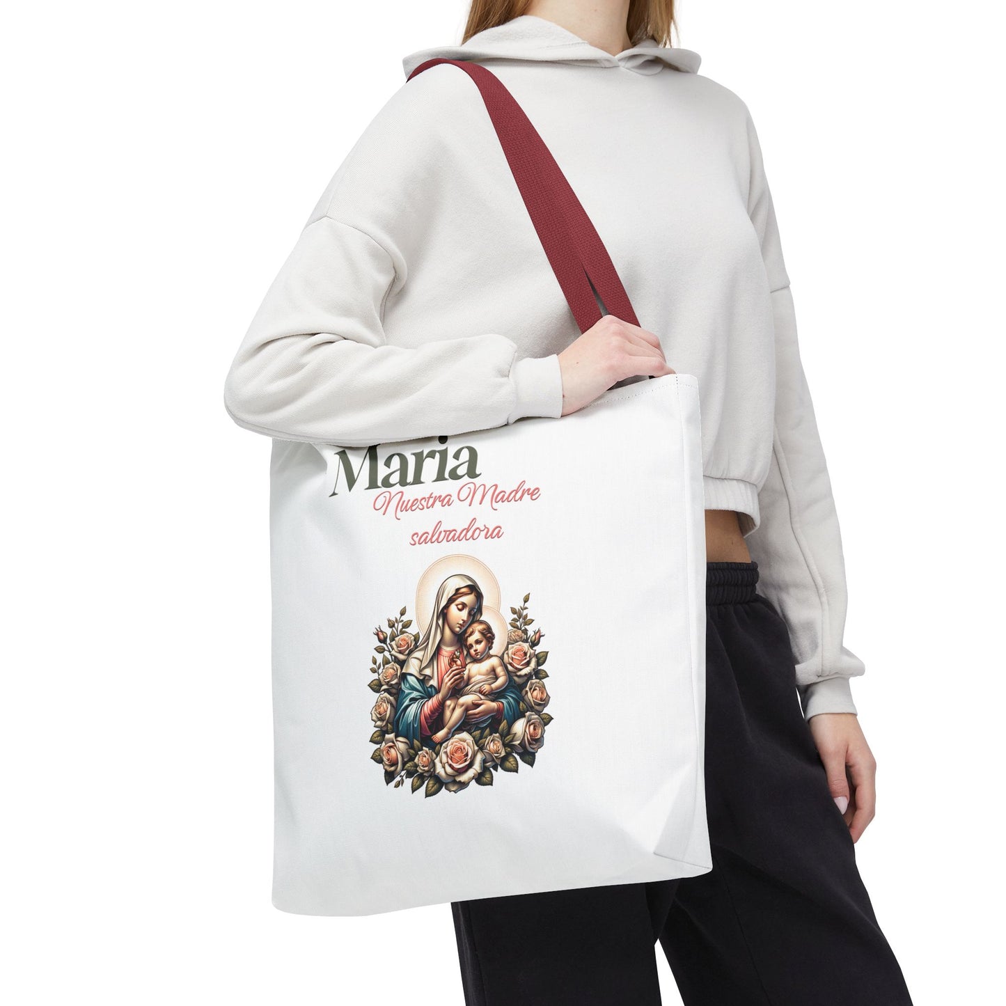Faith Maria Jesus Tote Bag — Religious Faith All-Over Print Tote