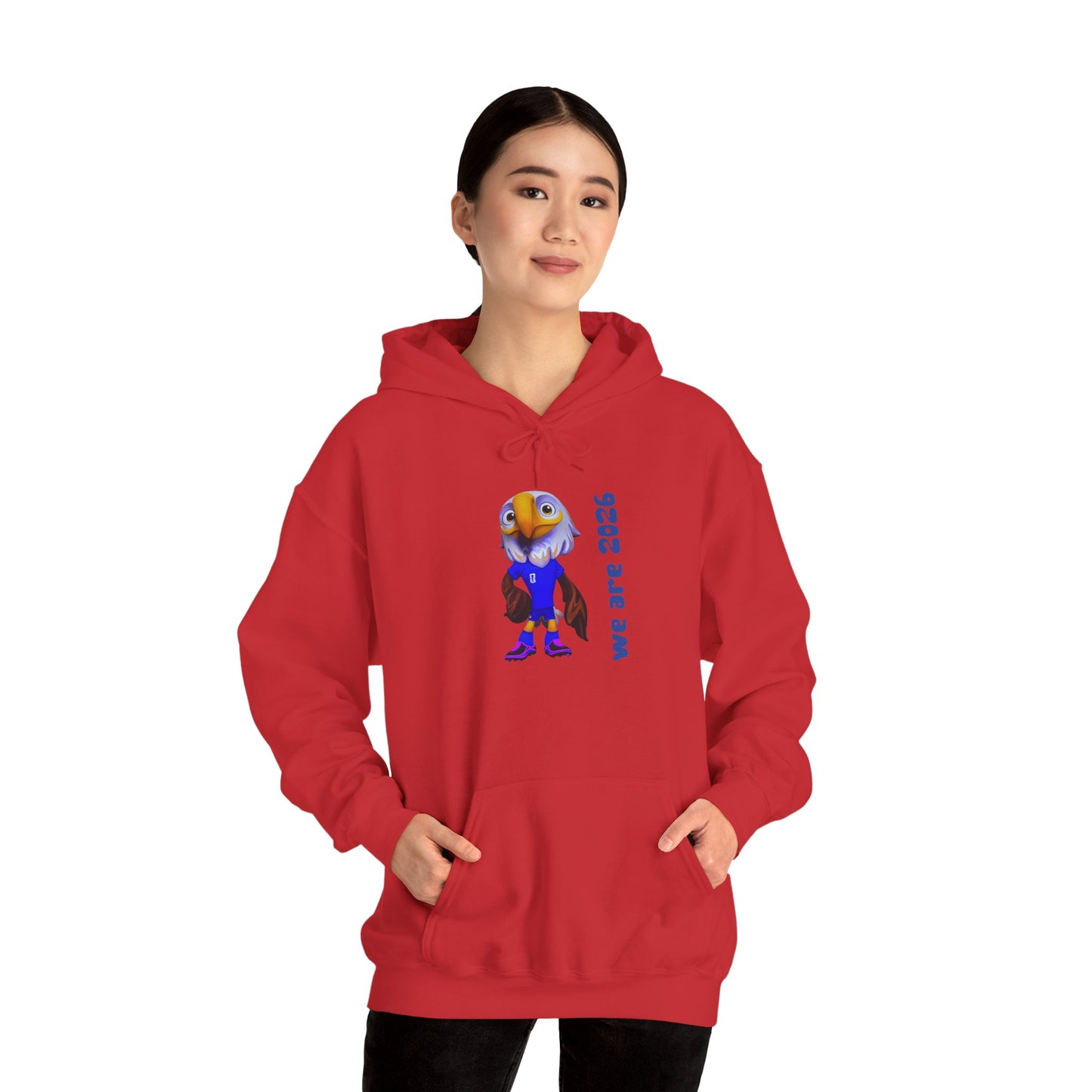 World Cup 2026 USA Eagle Mascot Hoodie — 'We Are 2026' Graphic Pullover