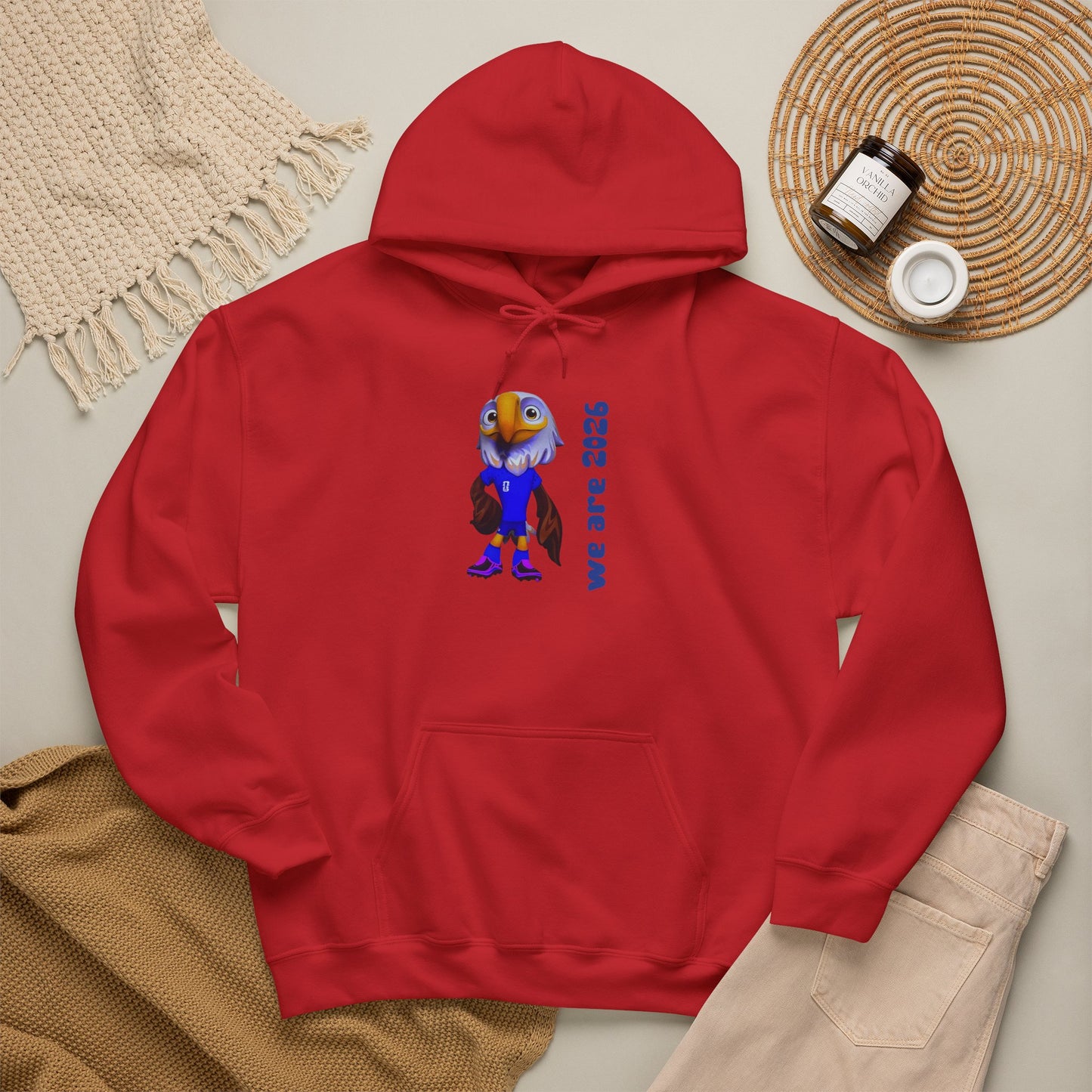 World Cup 2026 USA Eagle Mascot Hoodie — 'We Are 2026' Graphic Pullover