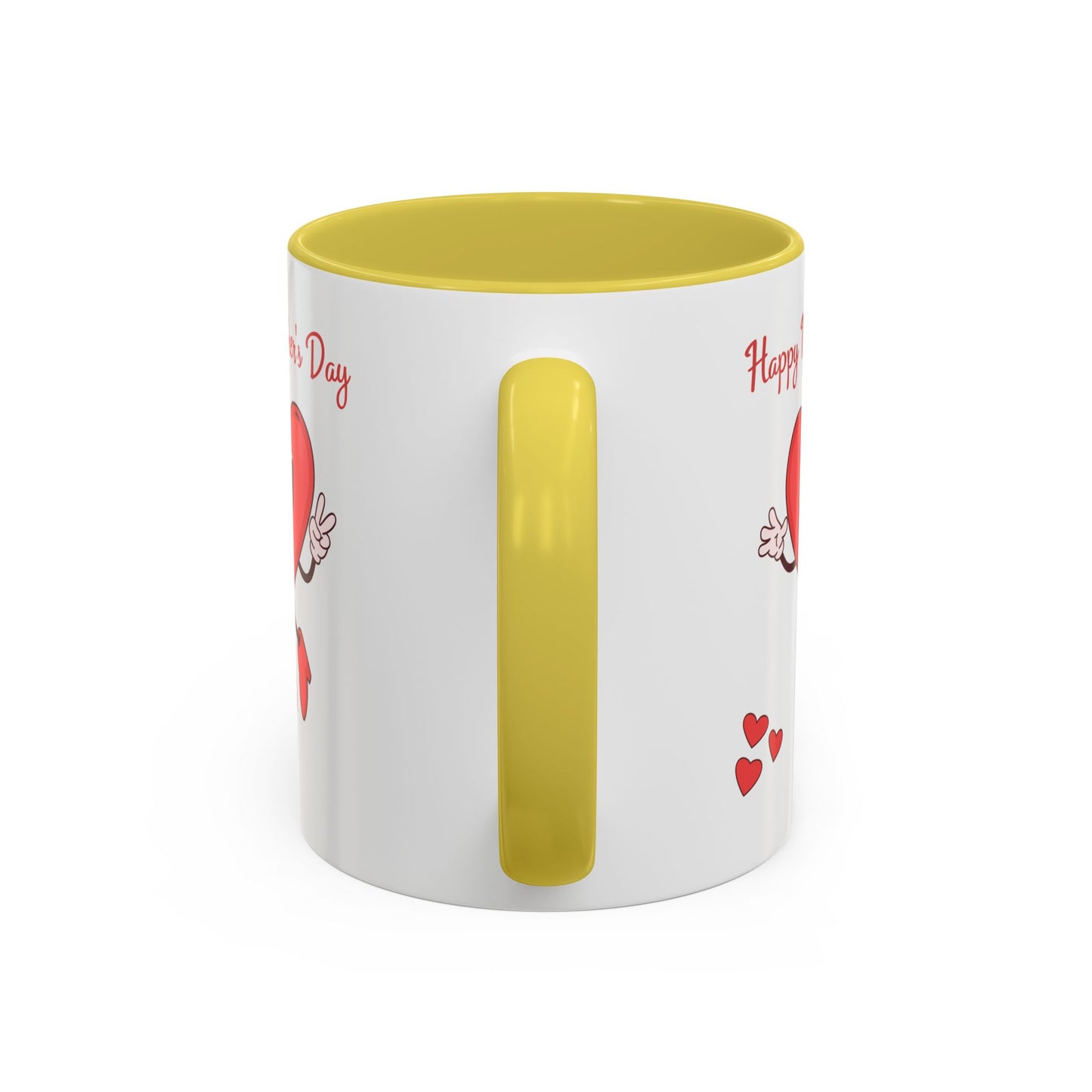 Happy Mother's Day Heart Mug — Cute Retro Heart Mom Coffee Cup (11oz, 15oz)