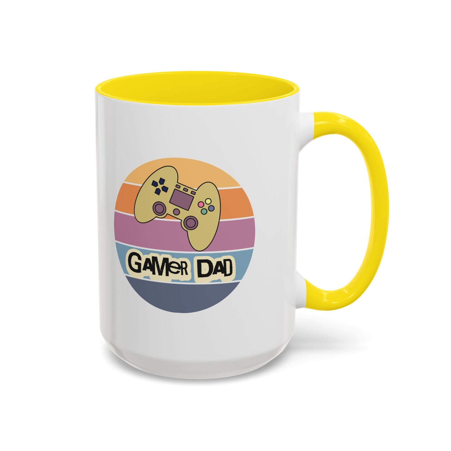 Gamer Dad Coffee Mug — Retro Controller Accent Mug (11/15 oz)