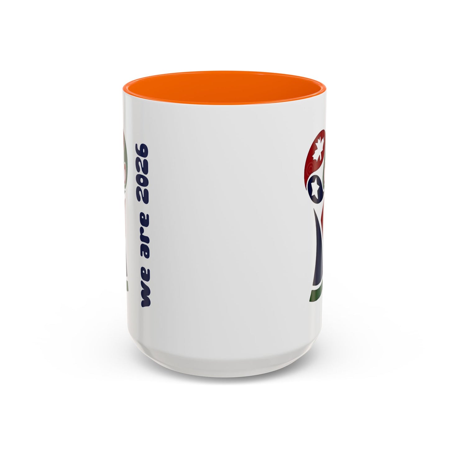 World Cup 2026 Accent Coffee Mug — 'We Are 2026' Soccer Fan Gift