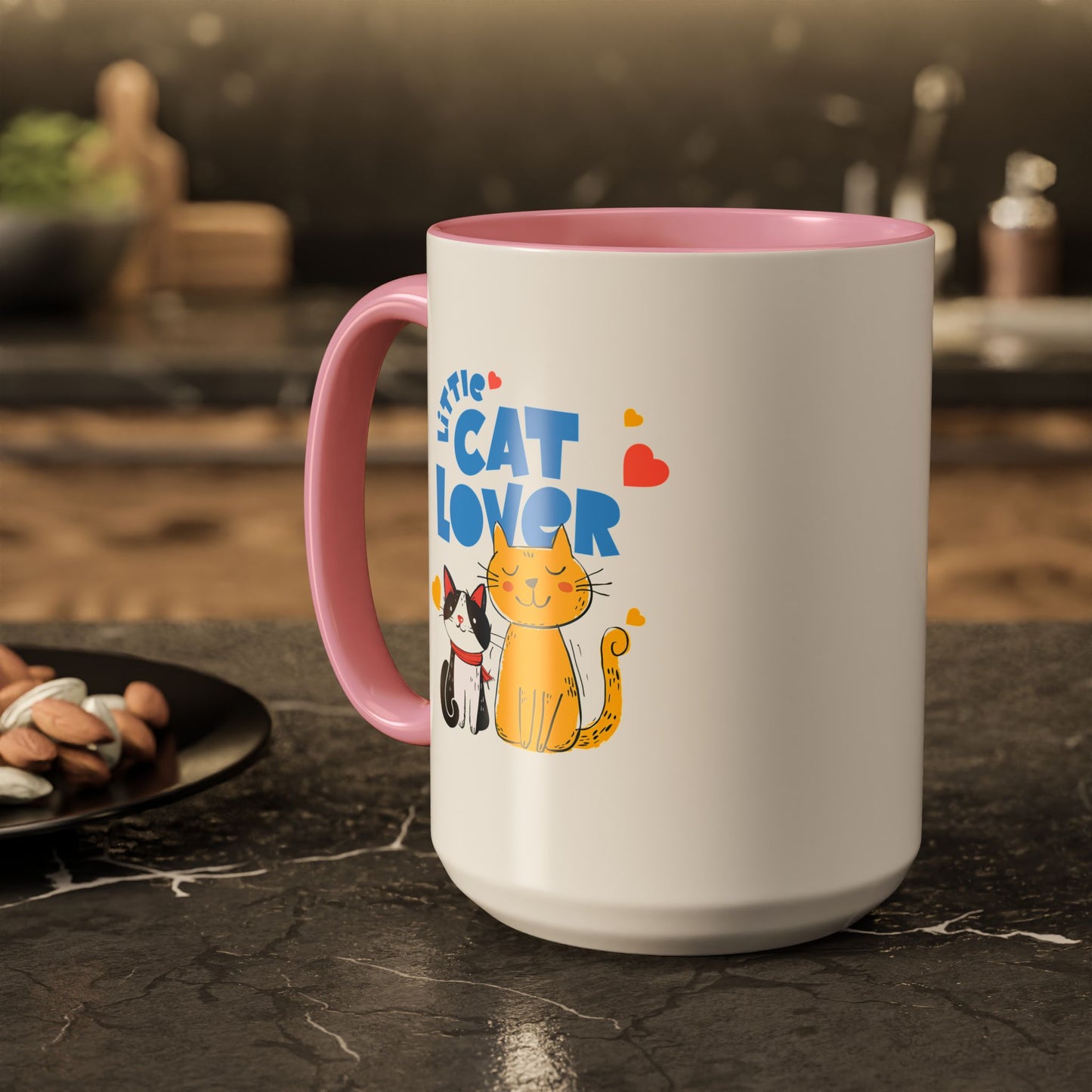 Cat Lover Mug — Colorful 11oz/15oz Ceramic Coffee Cup (Little Cat Lover Design)