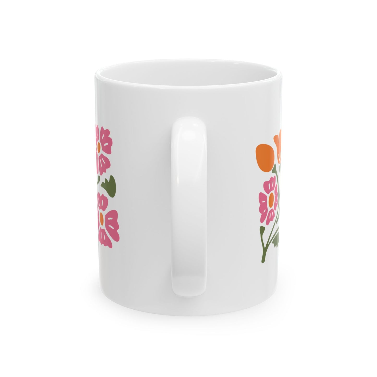 Floral Bouquet Ceramic Mug — Colorful Wildflower Coffee Cup (11oz/15oz)