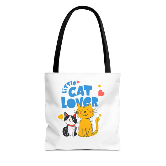 Little Cat Lover Tote Bag – Cute Cat Illustration Reusable Shopping Bag