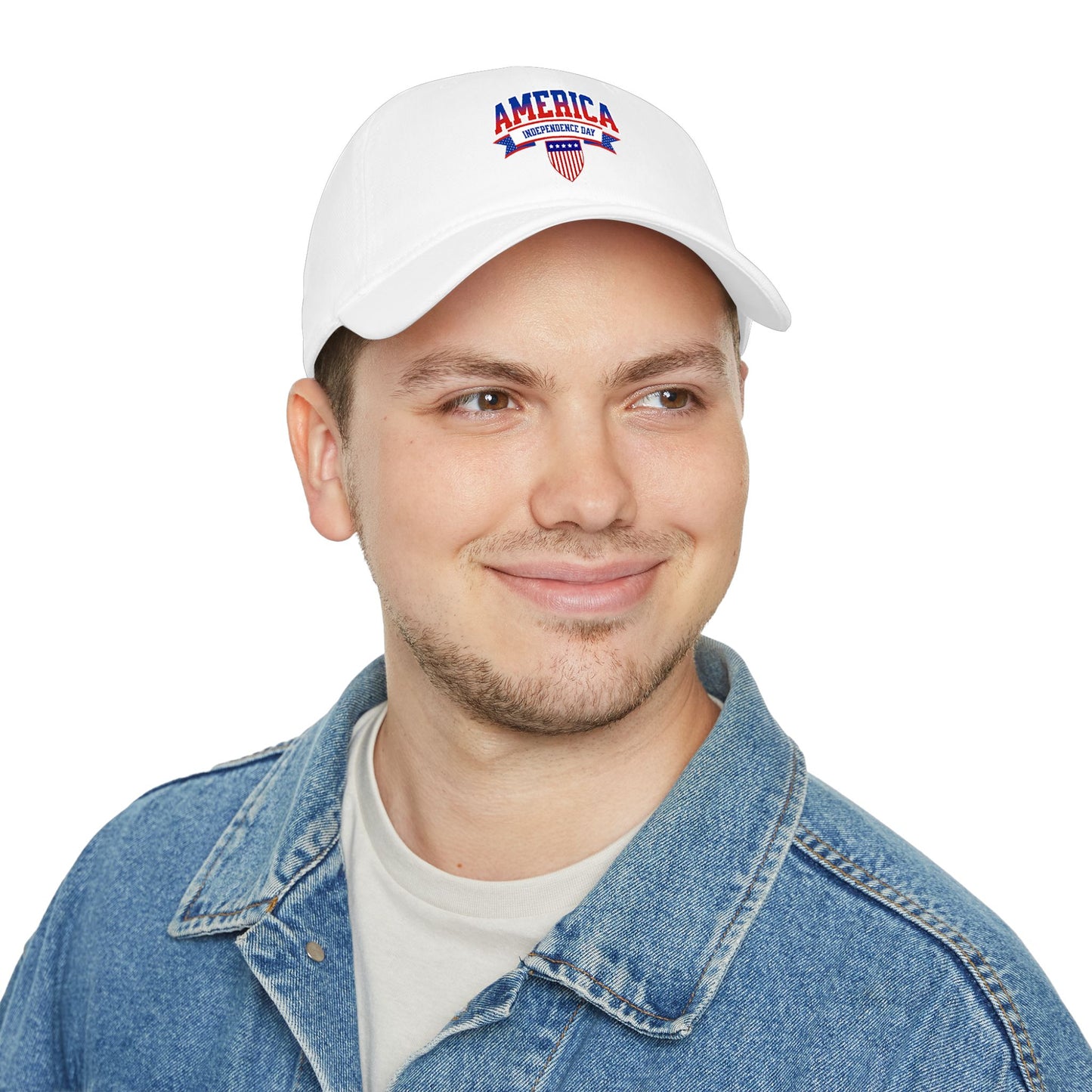 America Independence Day Low Profile Baseball Cap — Patriotic 4th of July Hat