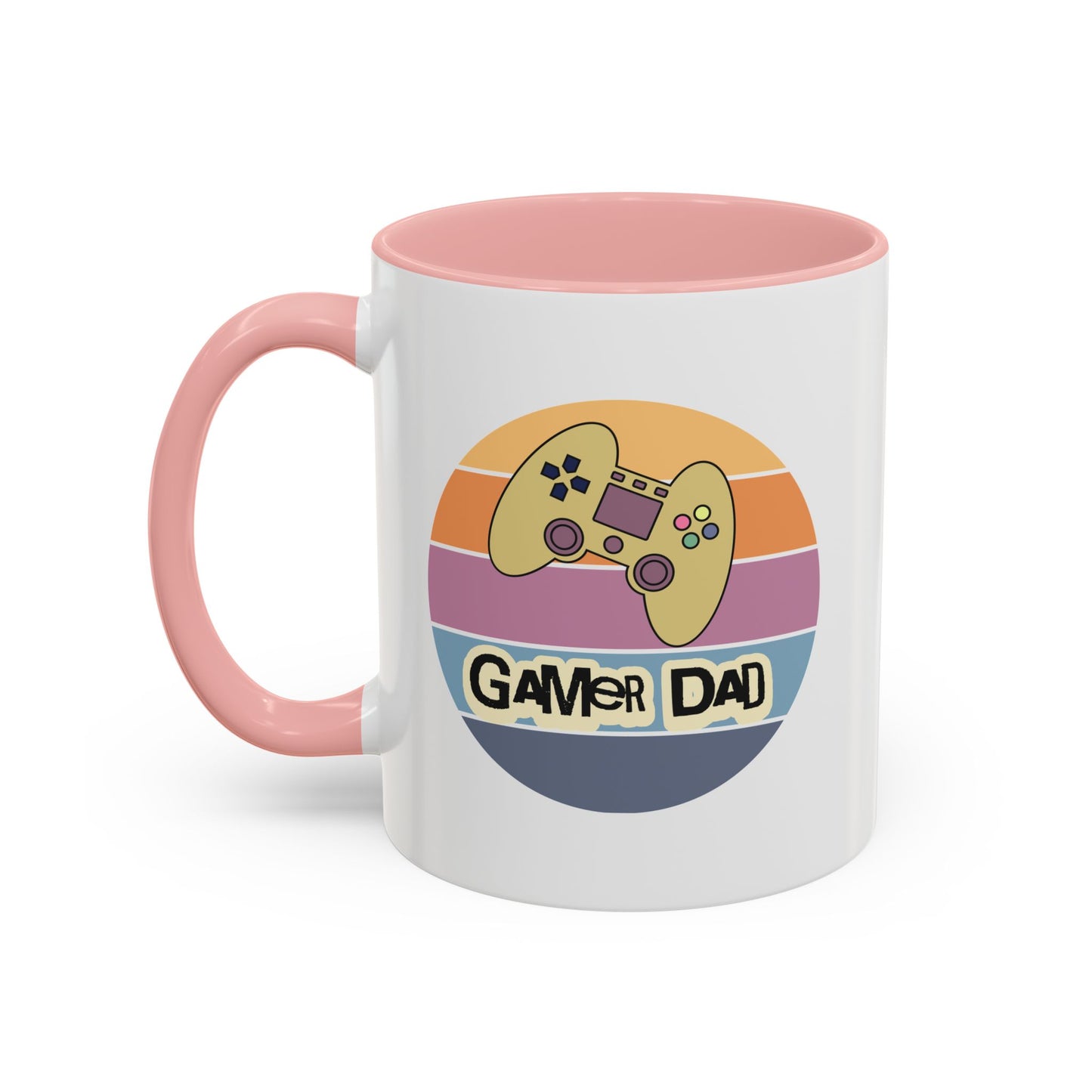 Gamer Dad Coffee Mug — Retro Controller Accent Mug (11/15 oz)