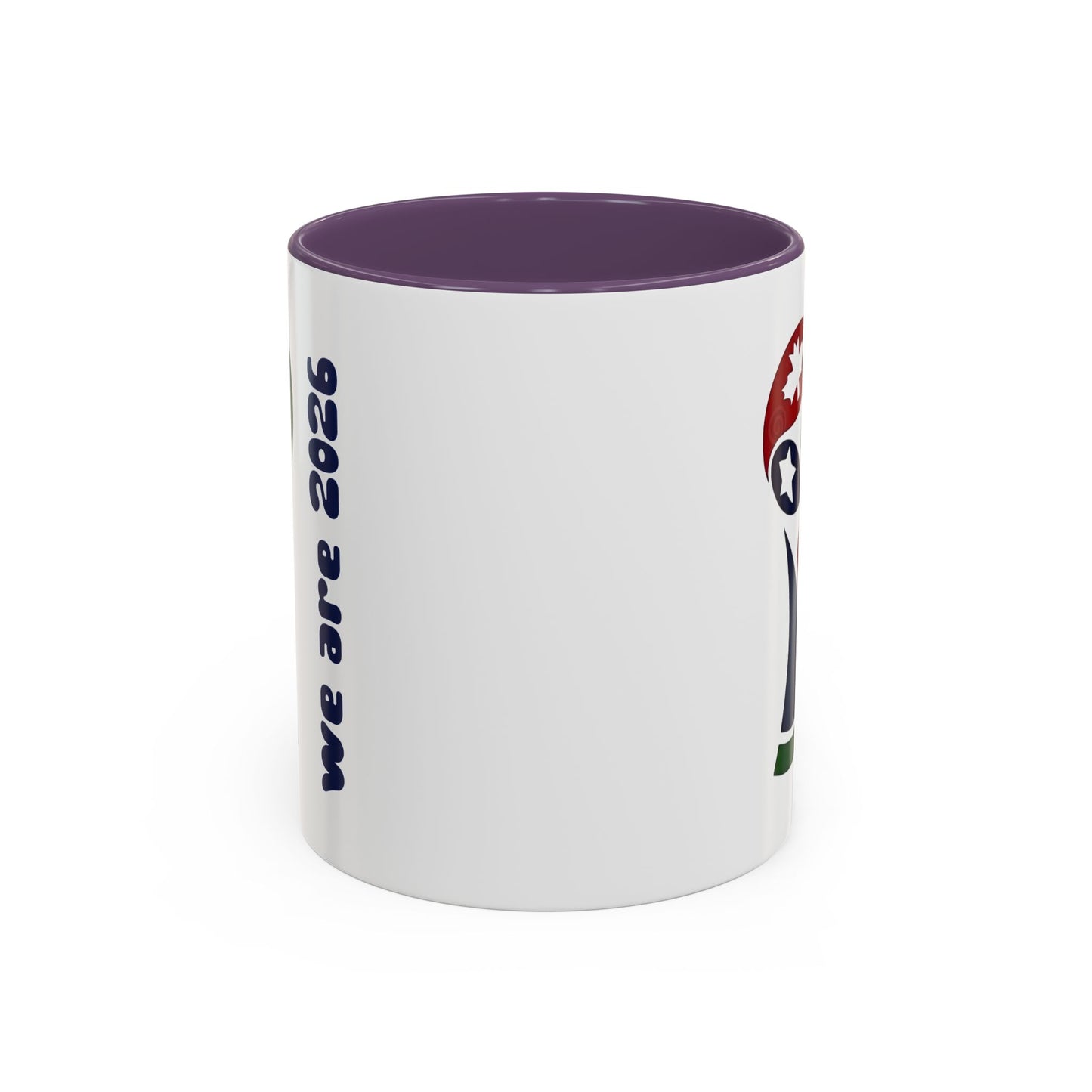 World Cup 2026 Accent Coffee Mug — 'We Are 2026' Soccer Fan Gift