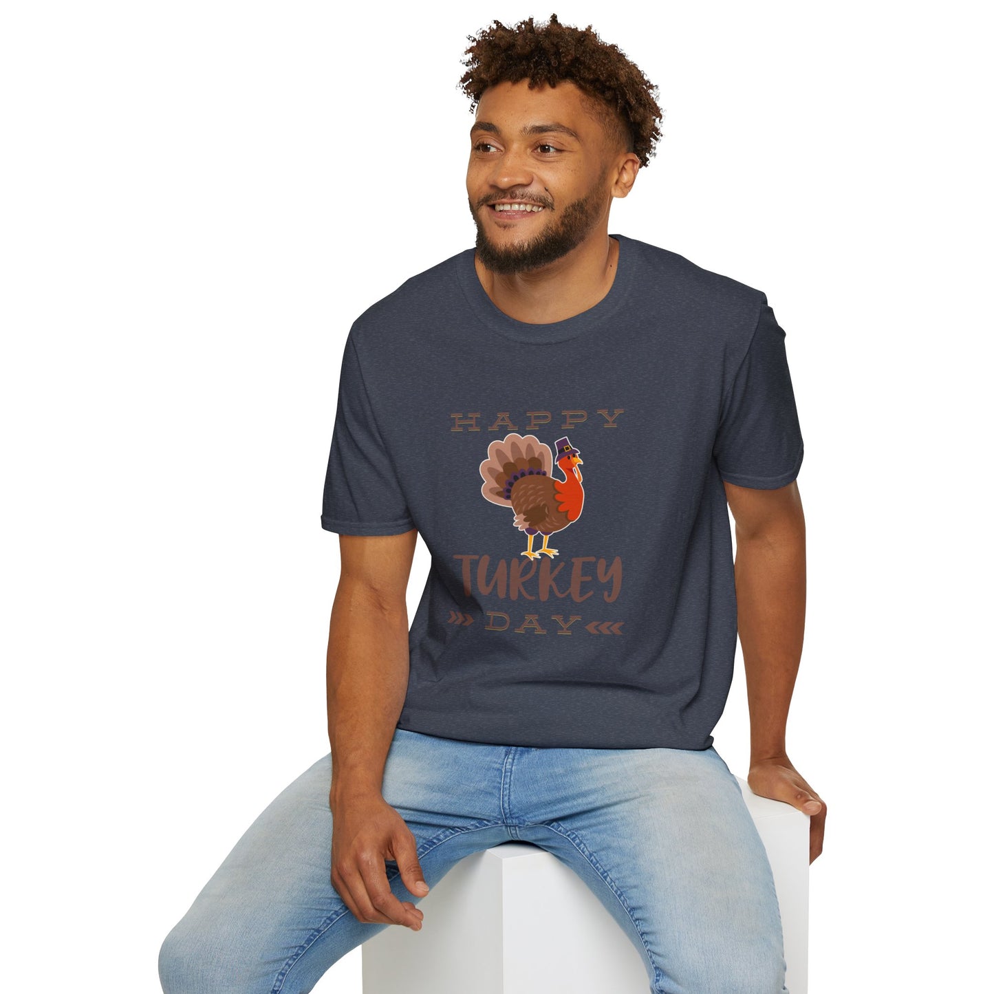 Thanksgiving Unisex Softstyle T-Shirt - Festive Fall Holiday Design