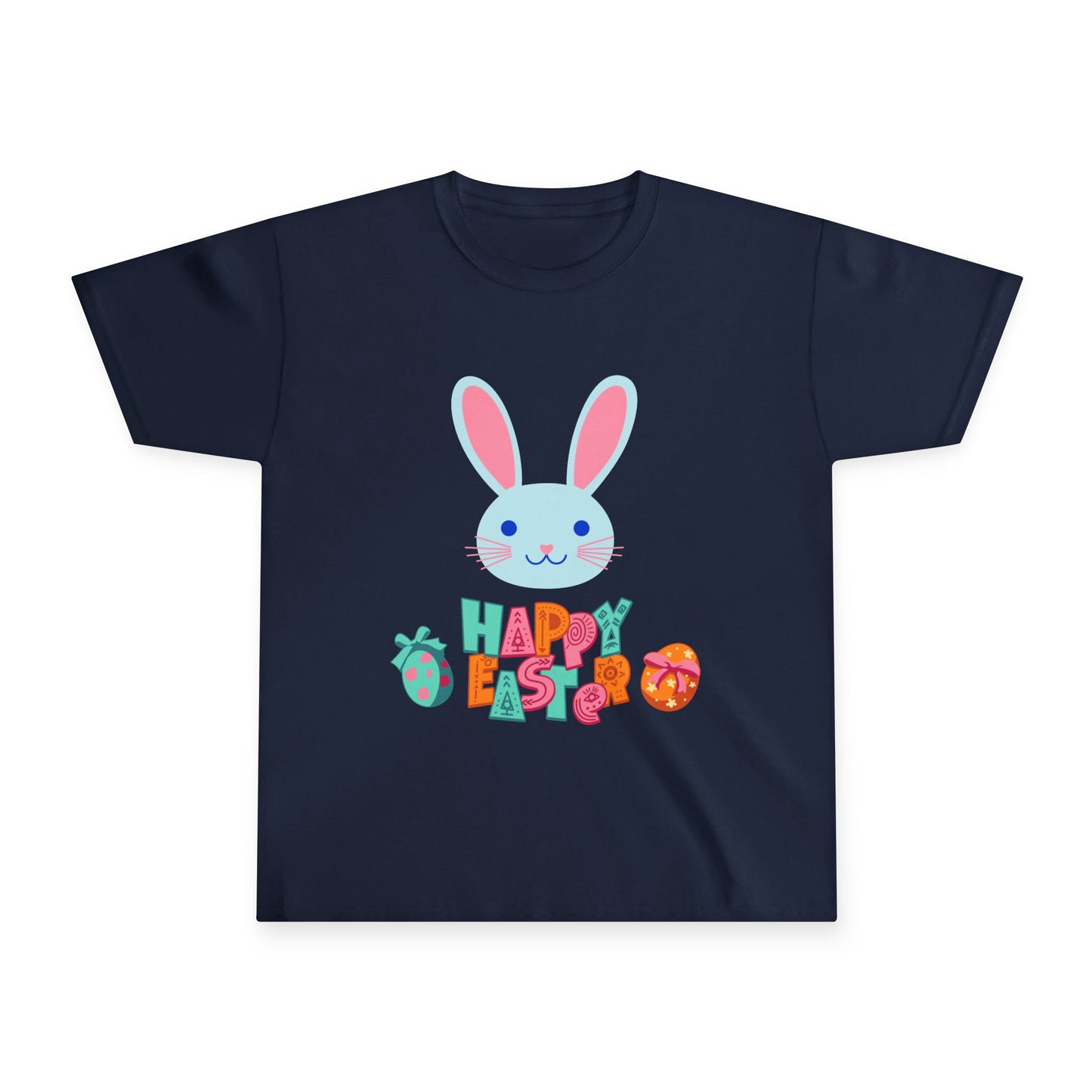 Kids' Happy Easter Bunny T-Shirt — Cute Pastel Easter Egg Design