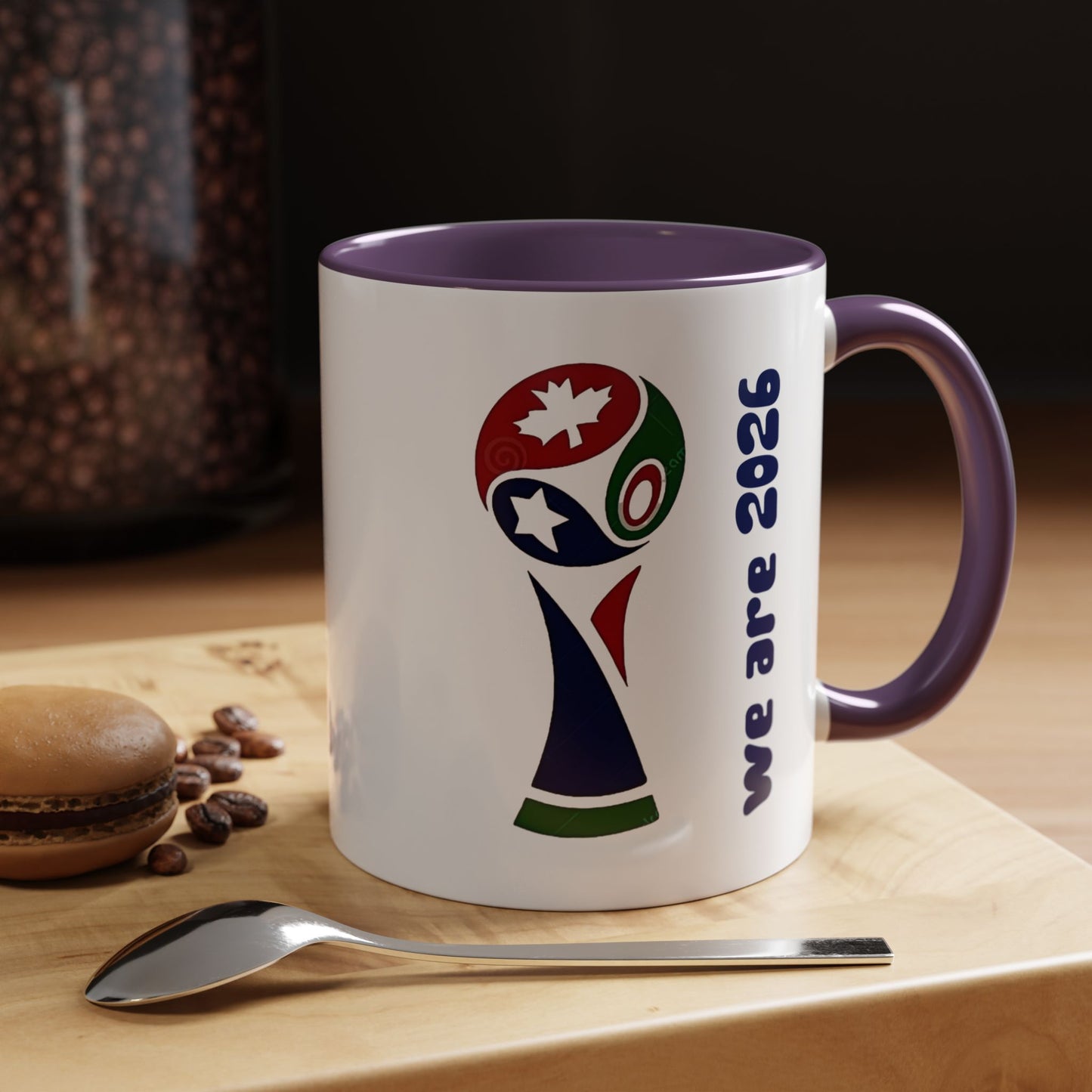 World Cup 2026 Accent Coffee Mug — 'We Are 2026' Soccer Fan Gift