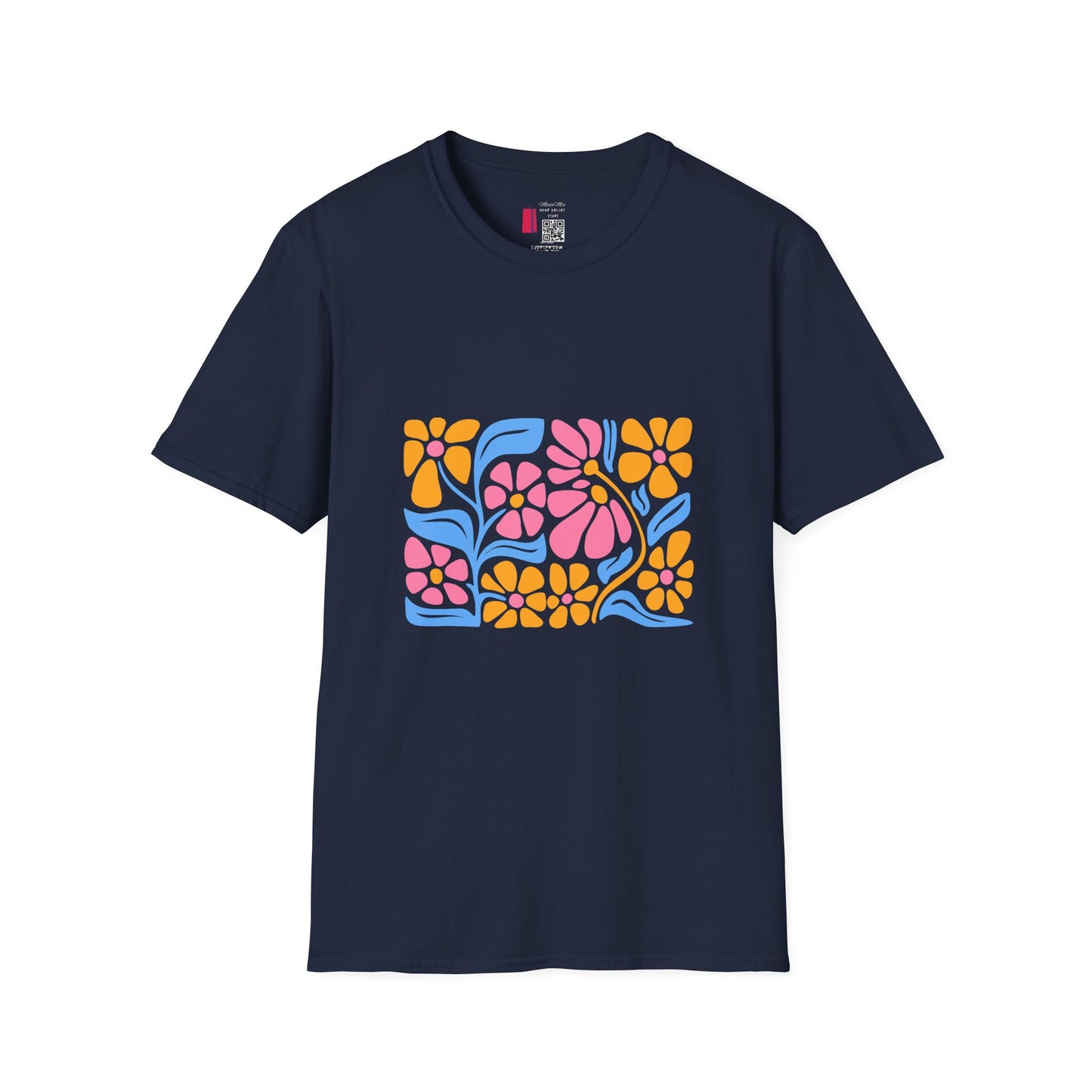 Retro Floral Tee — Colorful 70s Flower Power Graphic T-Shirt