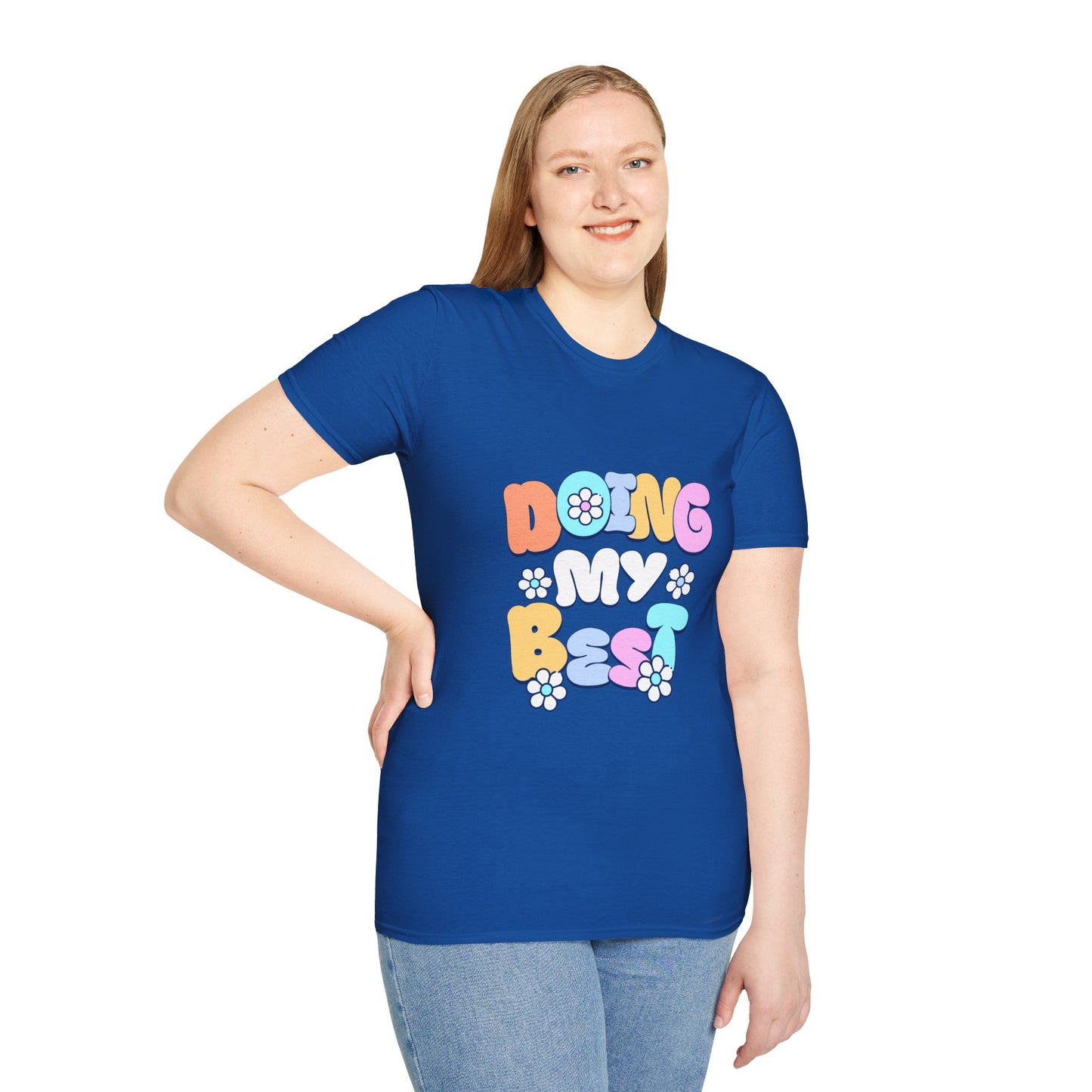 Retro Floral "Doing My Best" T-Shirt