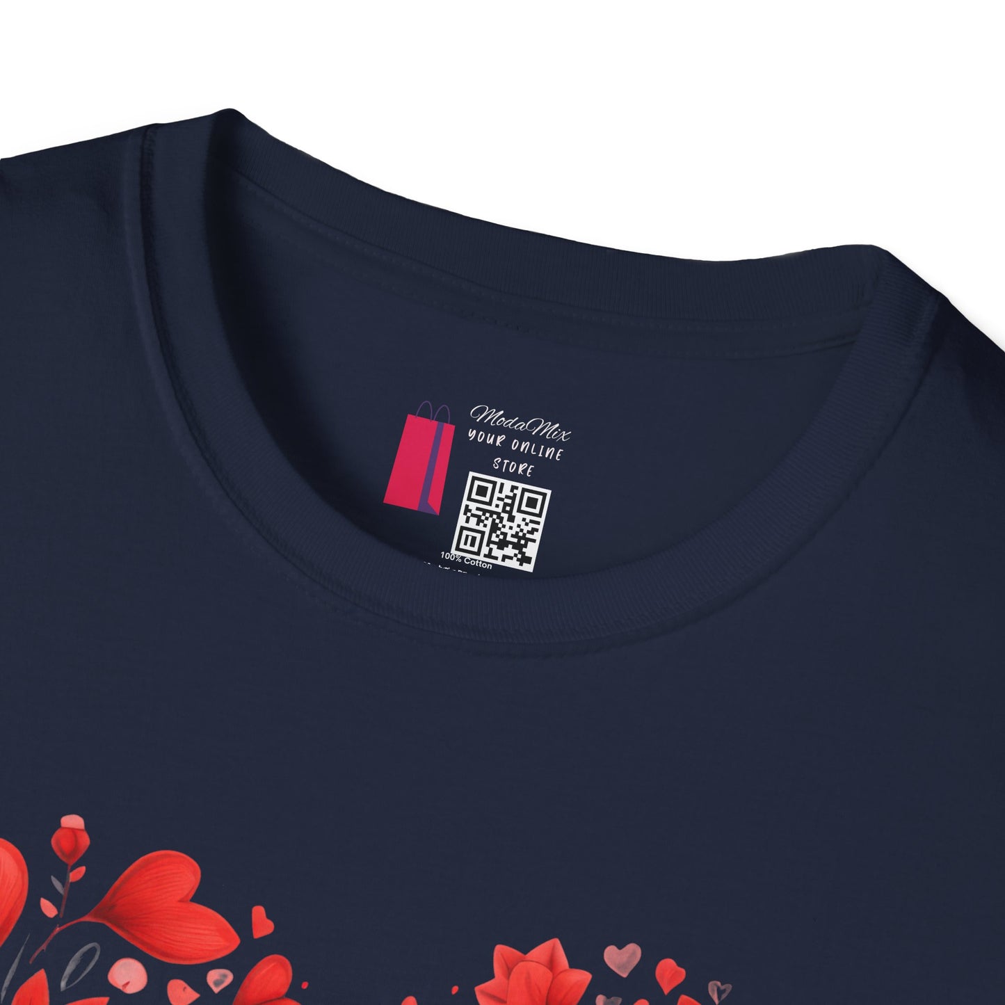 Heart Floral T-Shirt — Red Heart Bouquet Valentine's Tee