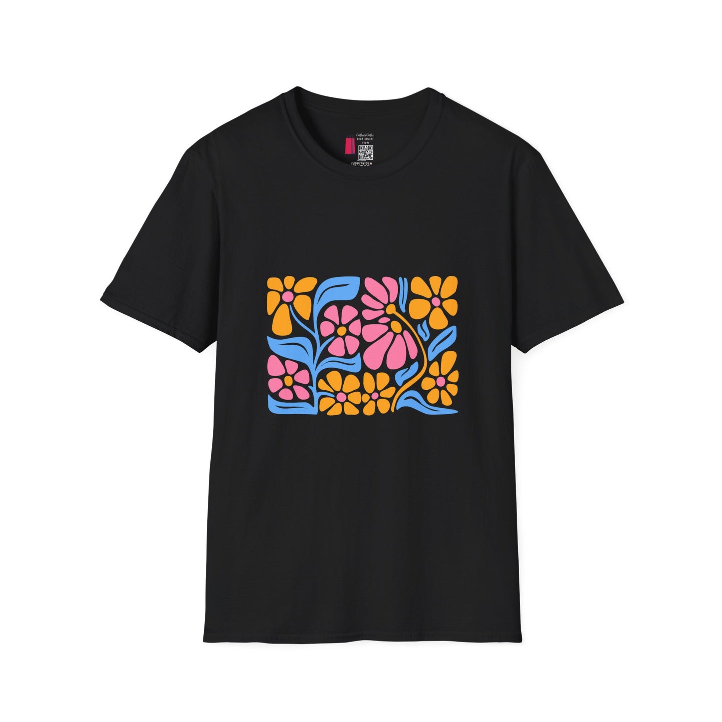 Retro Floral Tee — Colorful 70s Flower Power Graphic T-Shirt