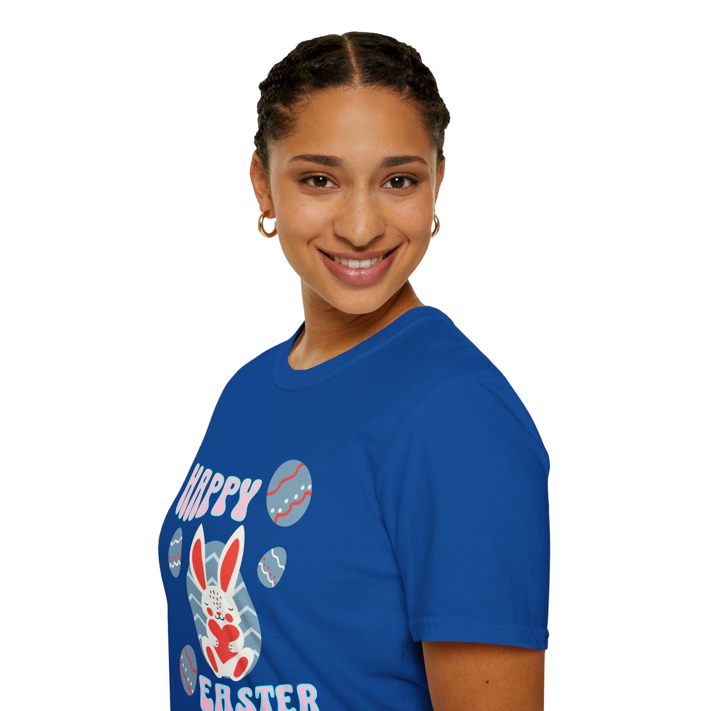 Happy Easter Bunny T-Shirt — Cute Pastel Easter Eggs Design