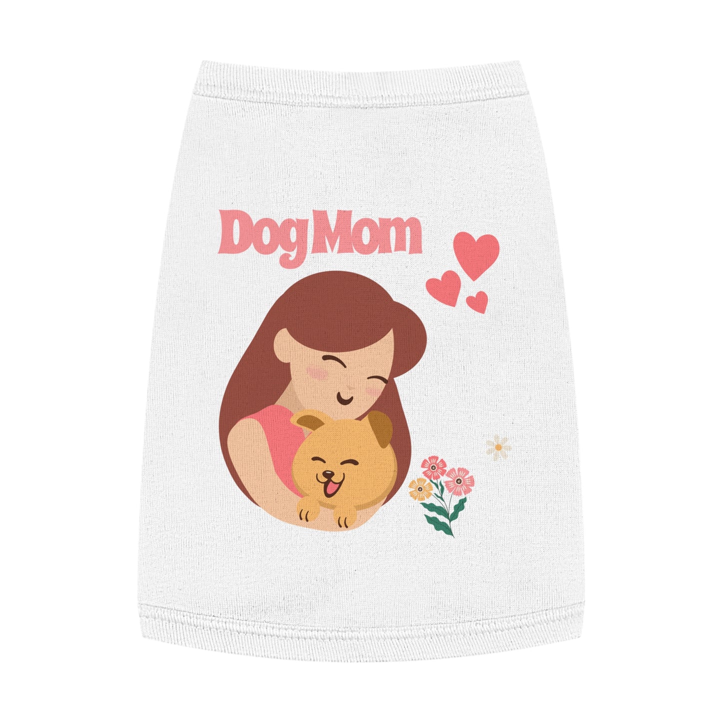 Dog Mom Pet Tank Top - Cute Floral Illustration