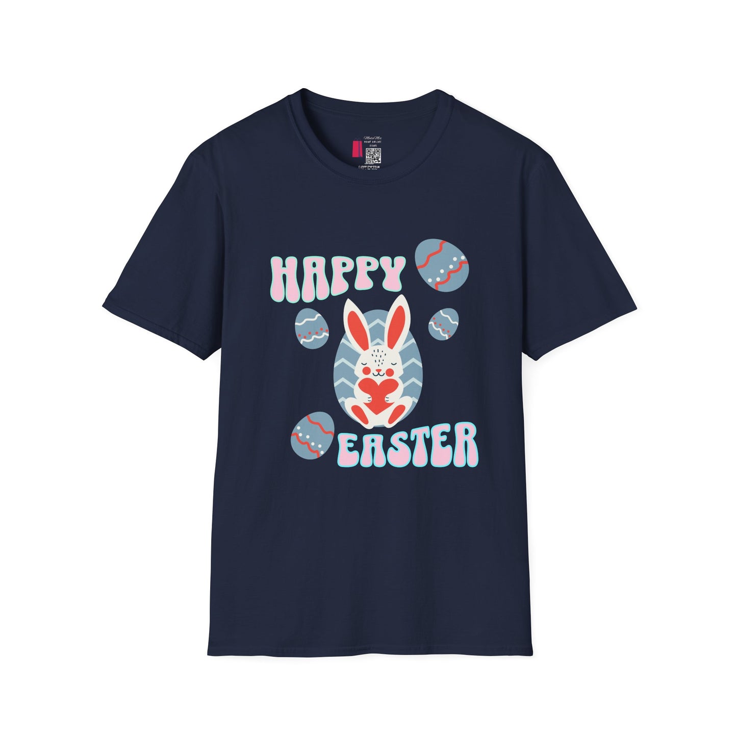 Happy Easter Bunny T-Shirt — Cute Pastel Easter Eggs Design