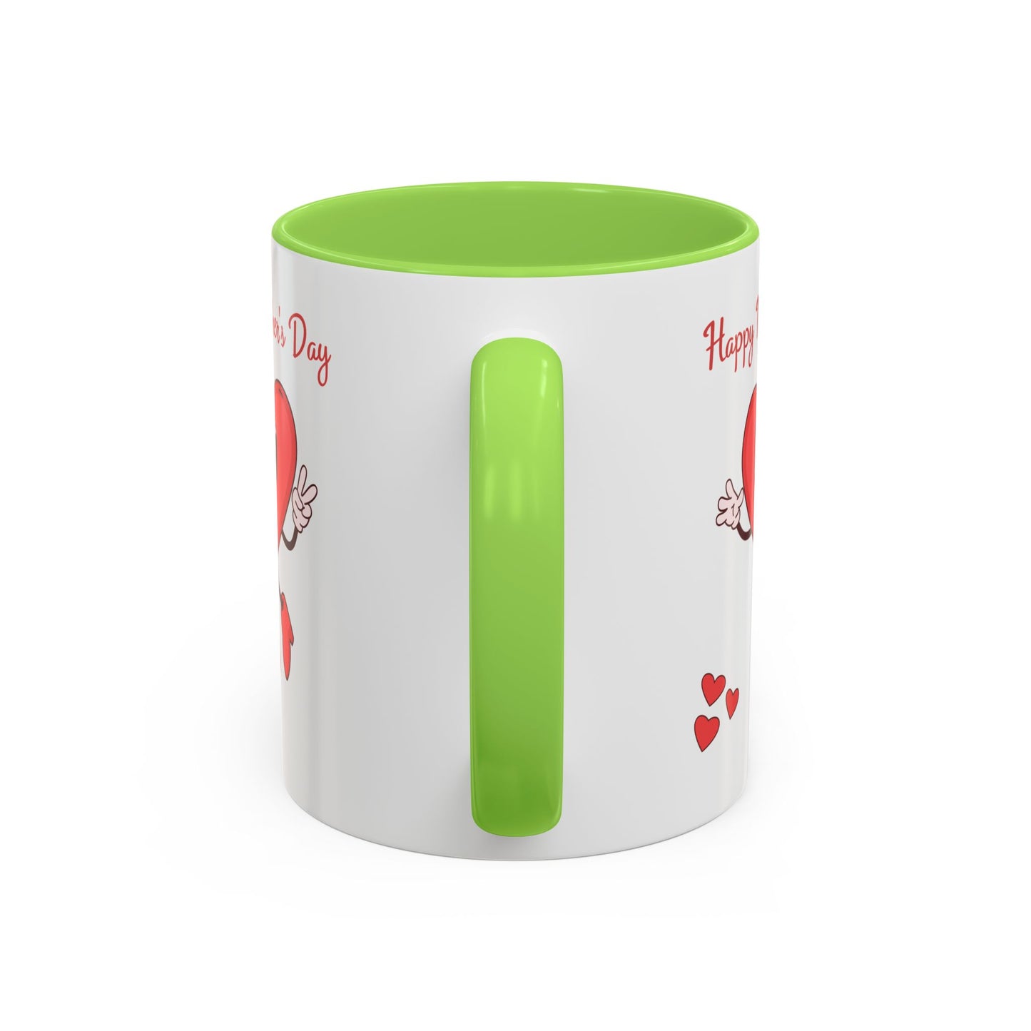 Happy Mother's Day Heart Mug — Cute Retro Heart Mom Coffee Cup (11oz, 15oz)