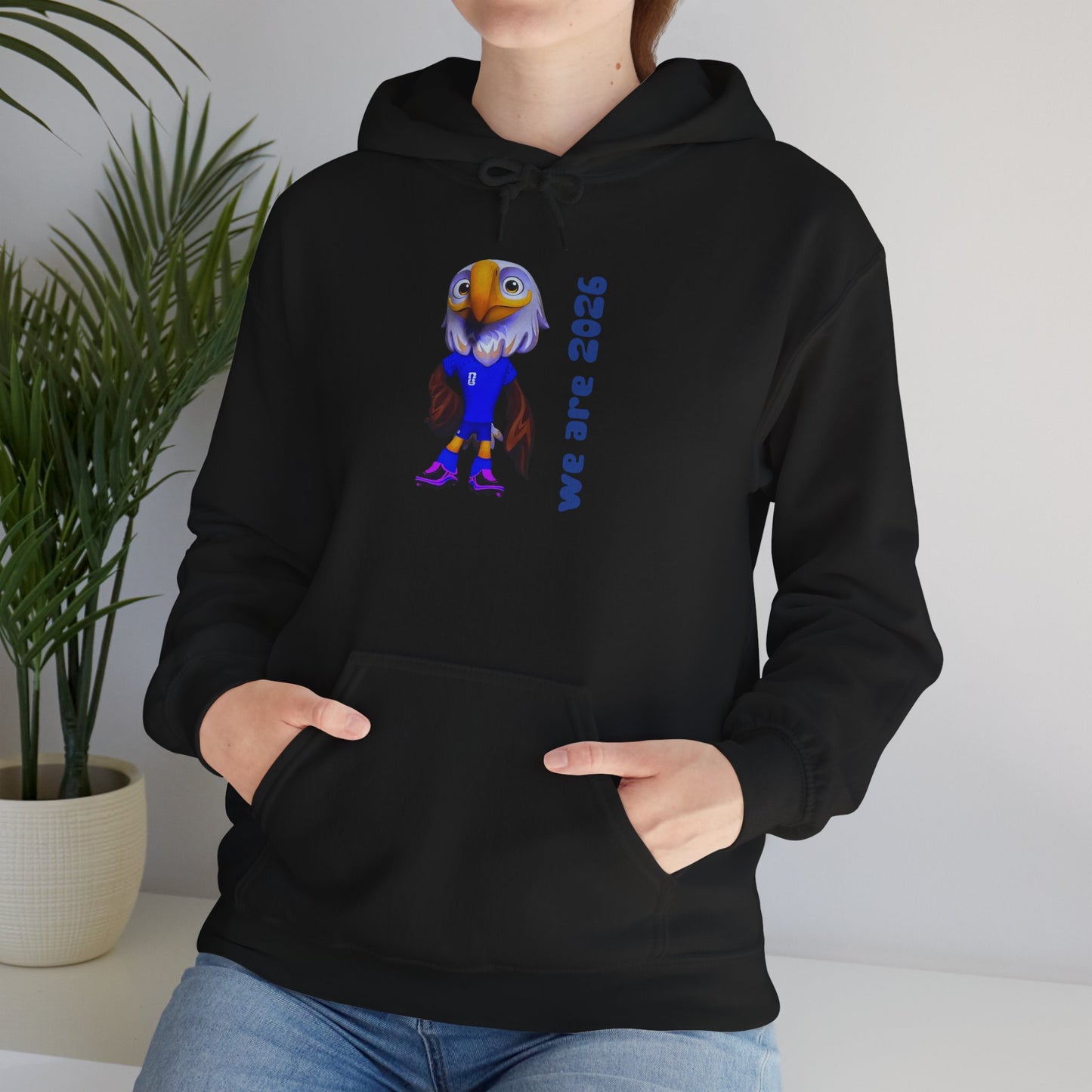 World Cup 2026 USA Eagle Mascot Hoodie — 'We Are 2026' Graphic Pullover