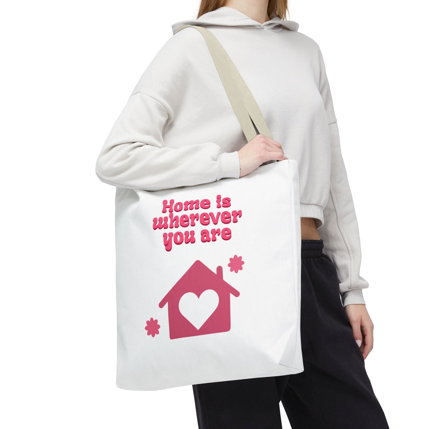 Valentine Love Tote Bag — Romantic Heart Print