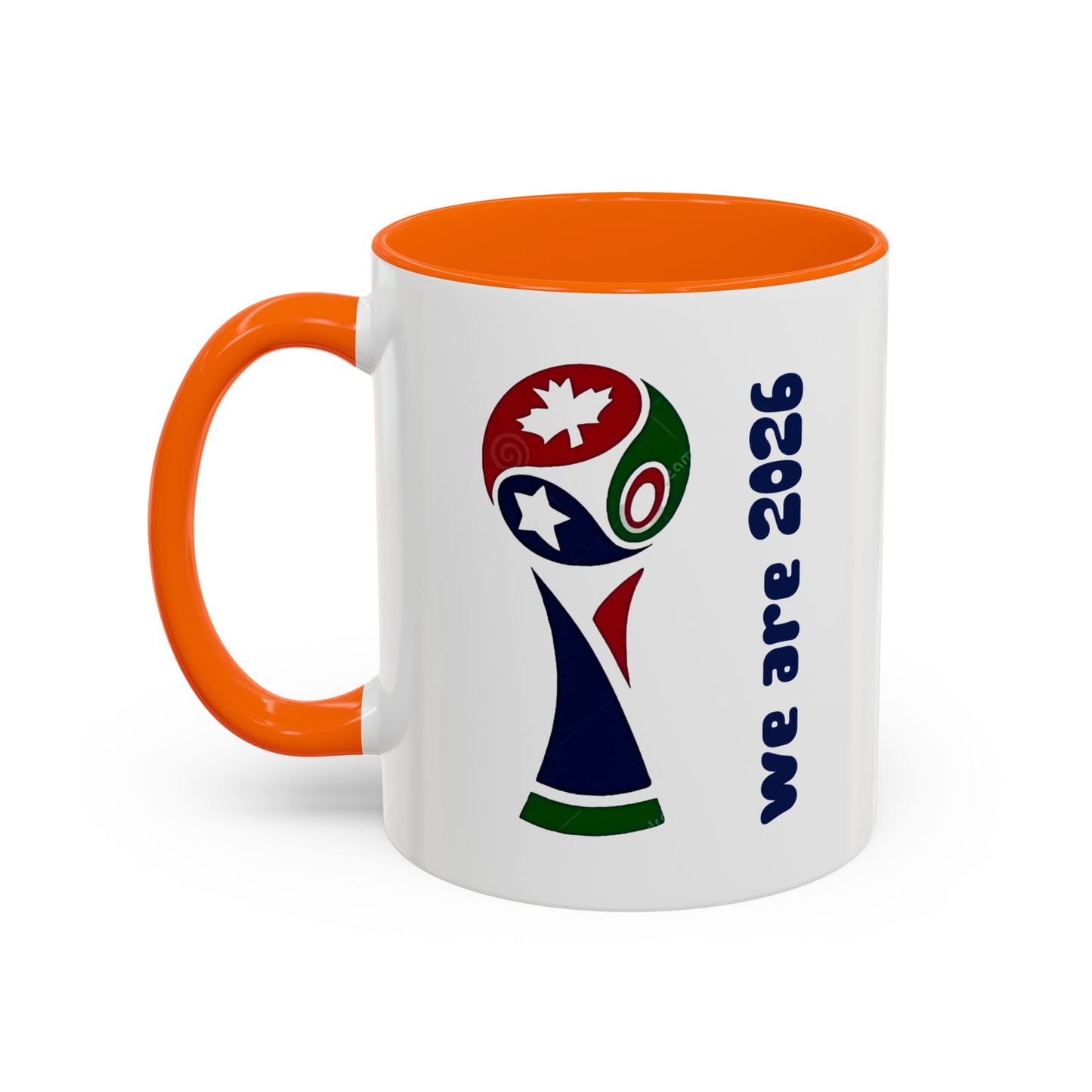 World Cup 2026 Accent Coffee Mug — 'We Are 2026' Soccer Fan Gift