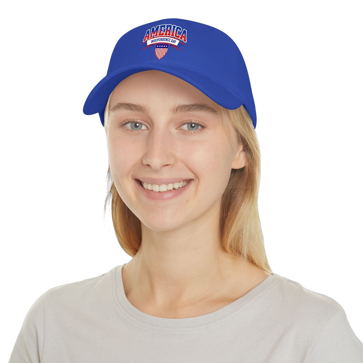 America Independence Day Low Profile Baseball Cap — Patriotic 4th of July Hat