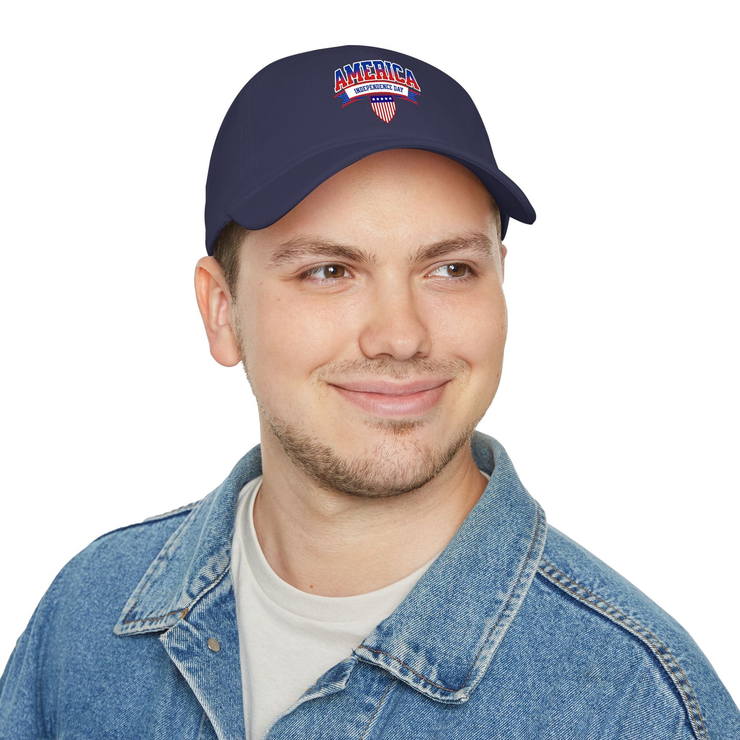 America Independence Day Low Profile Baseball Cap — Patriotic 4th of July Hat