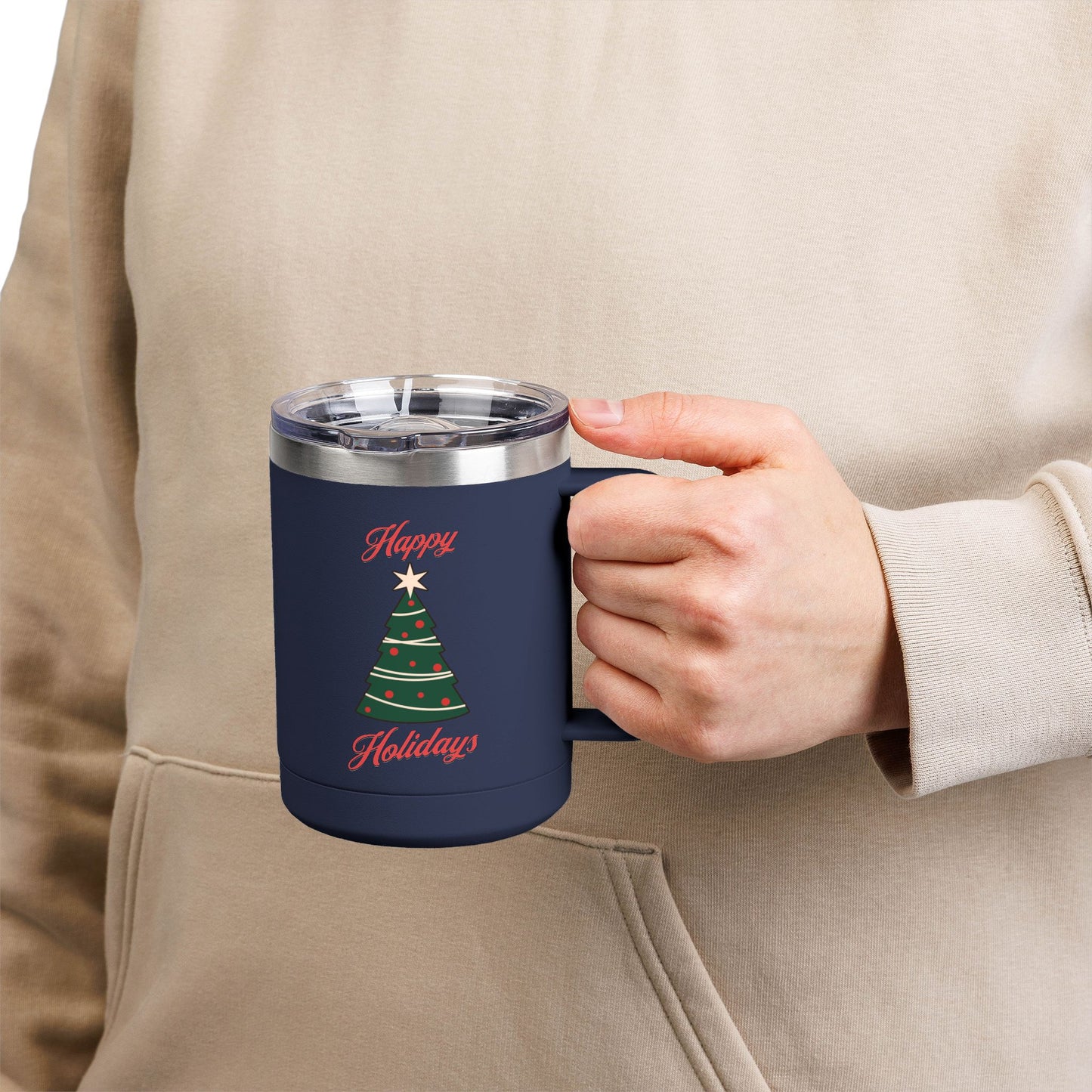 Christmas Coffee Mug Tumbler, 15oz