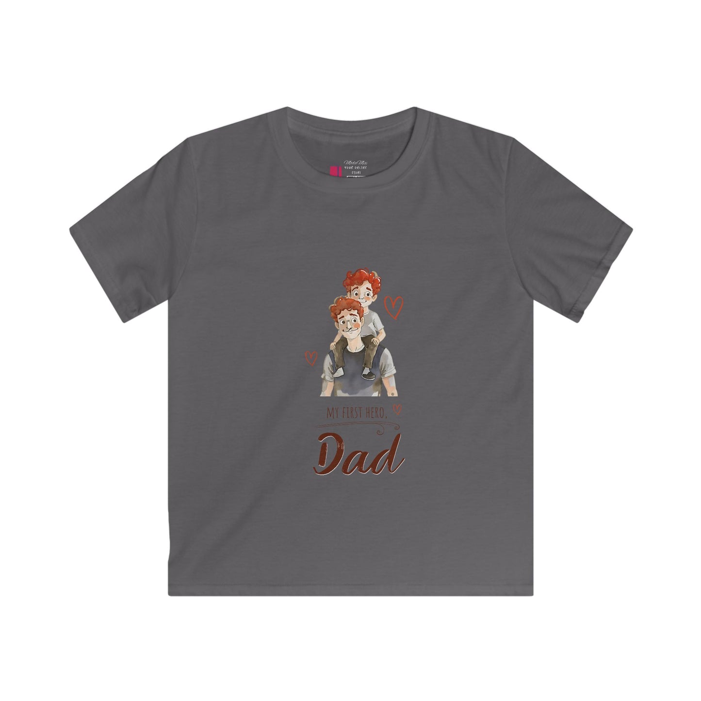 Kids "My First Hero is Dad" T-Shirt - Cute Father’s Day Kids Tee