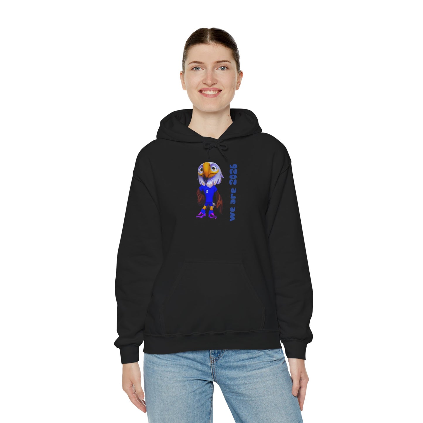 World Cup 2026 USA Eagle Mascot Hoodie — 'We Are 2026' Graphic Pullover