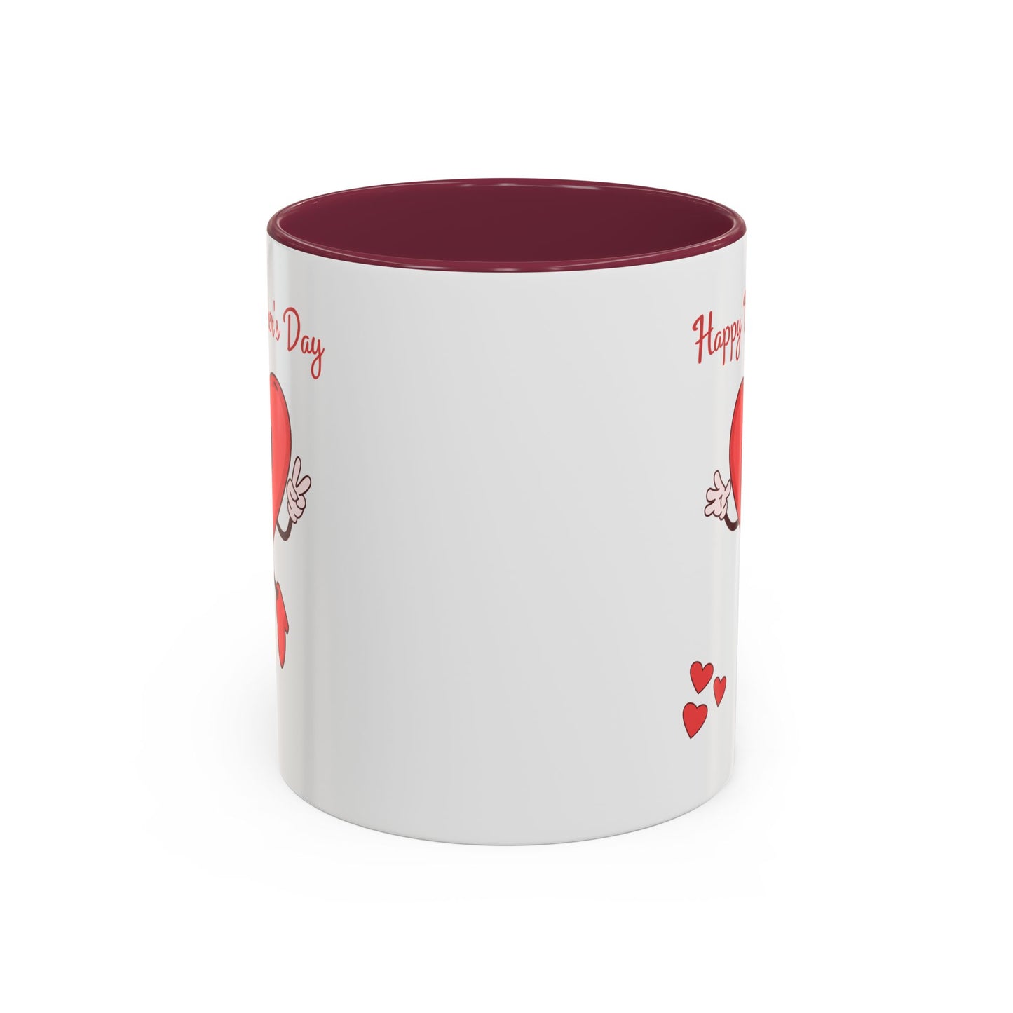 Happy Mother's Day Heart Mug — Cute Retro Heart Mom Coffee Cup (11oz, 15oz)