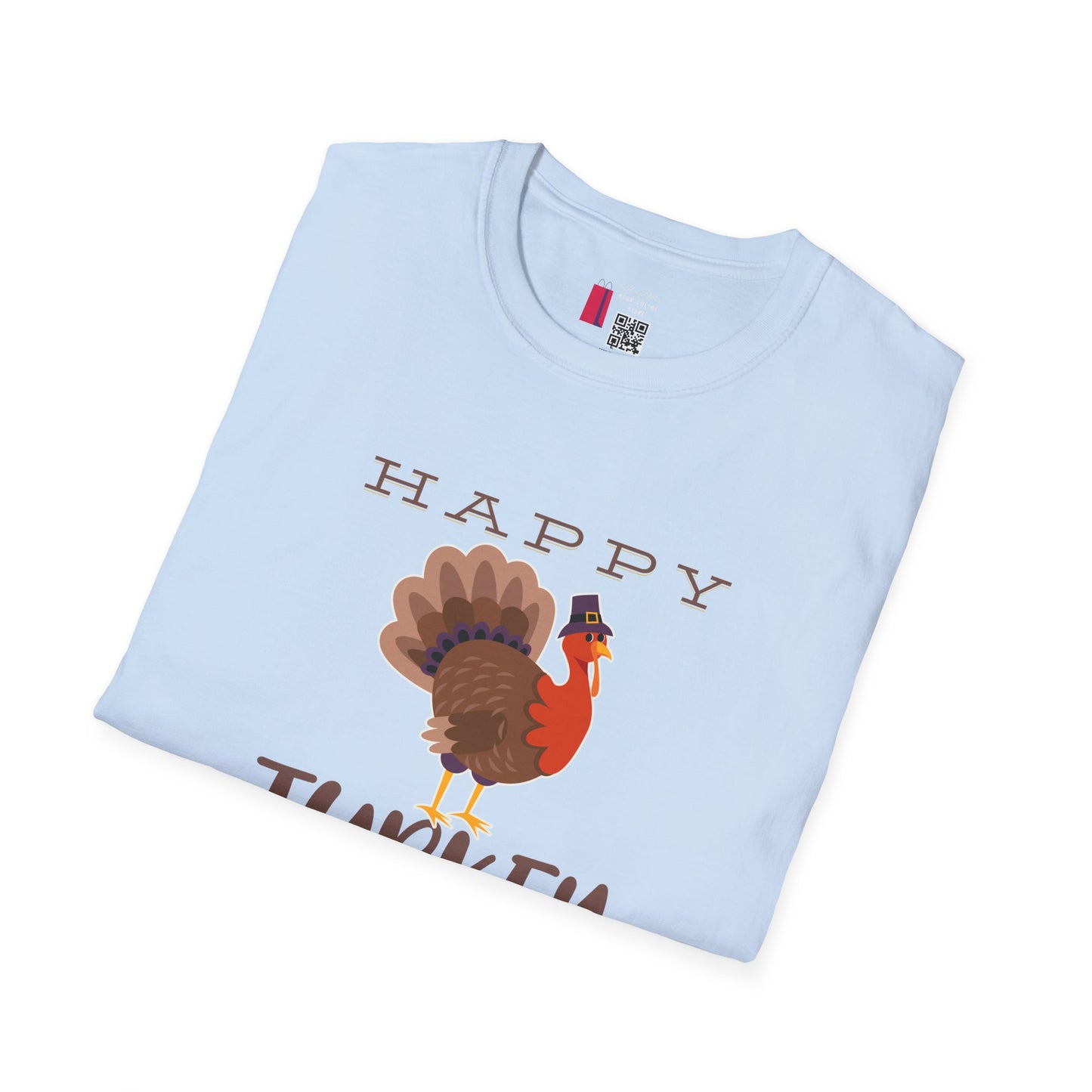 Thanksgiving Unisex Softstyle T-Shirt - Festive Fall Holiday Design