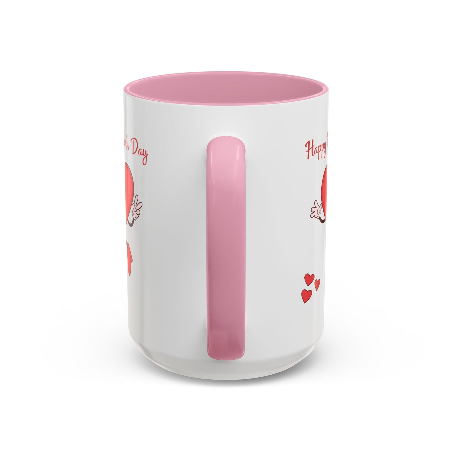 Happy Mother's Day Heart Mug — Cute Retro Heart Mom Coffee Cup (11oz, 15oz)