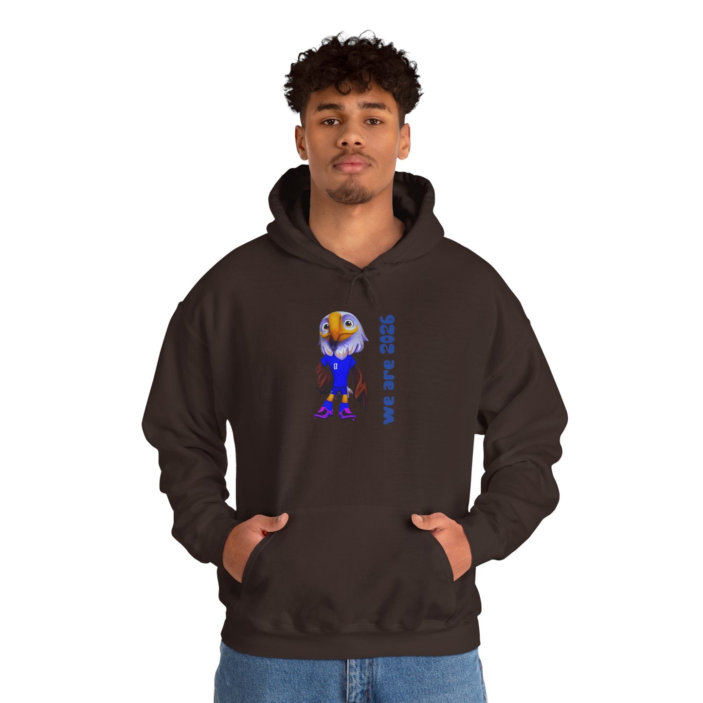World Cup 2026 USA Eagle Mascot Hoodie — 'We Are 2026' Graphic Pullover