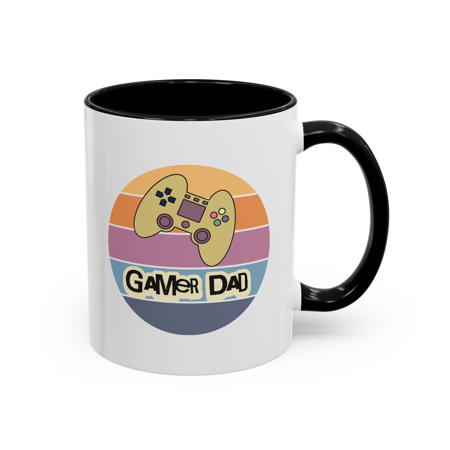 Gamer Dad Coffee Mug — Retro Controller Accent Mug (11/15 oz)