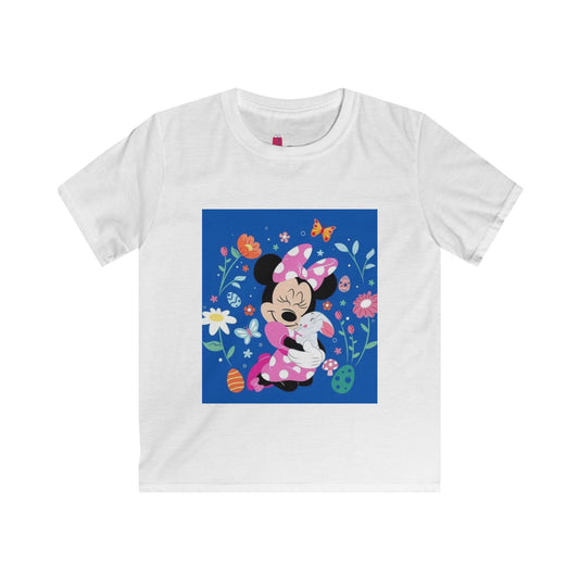 Kids Tee — Cute Minnie Easter Floral Bunny Design