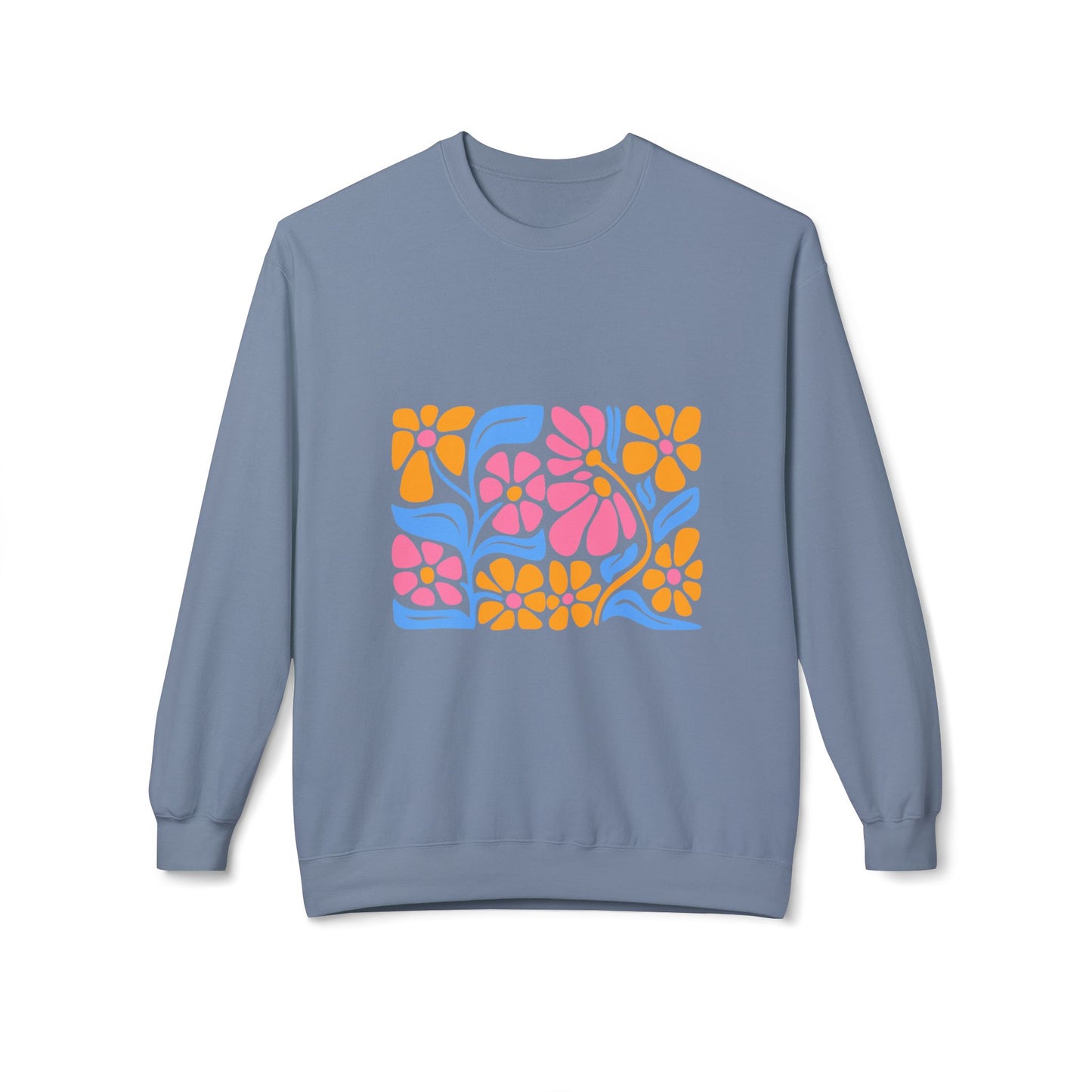 Floral Retro Tile Crewneck Sweatshirt