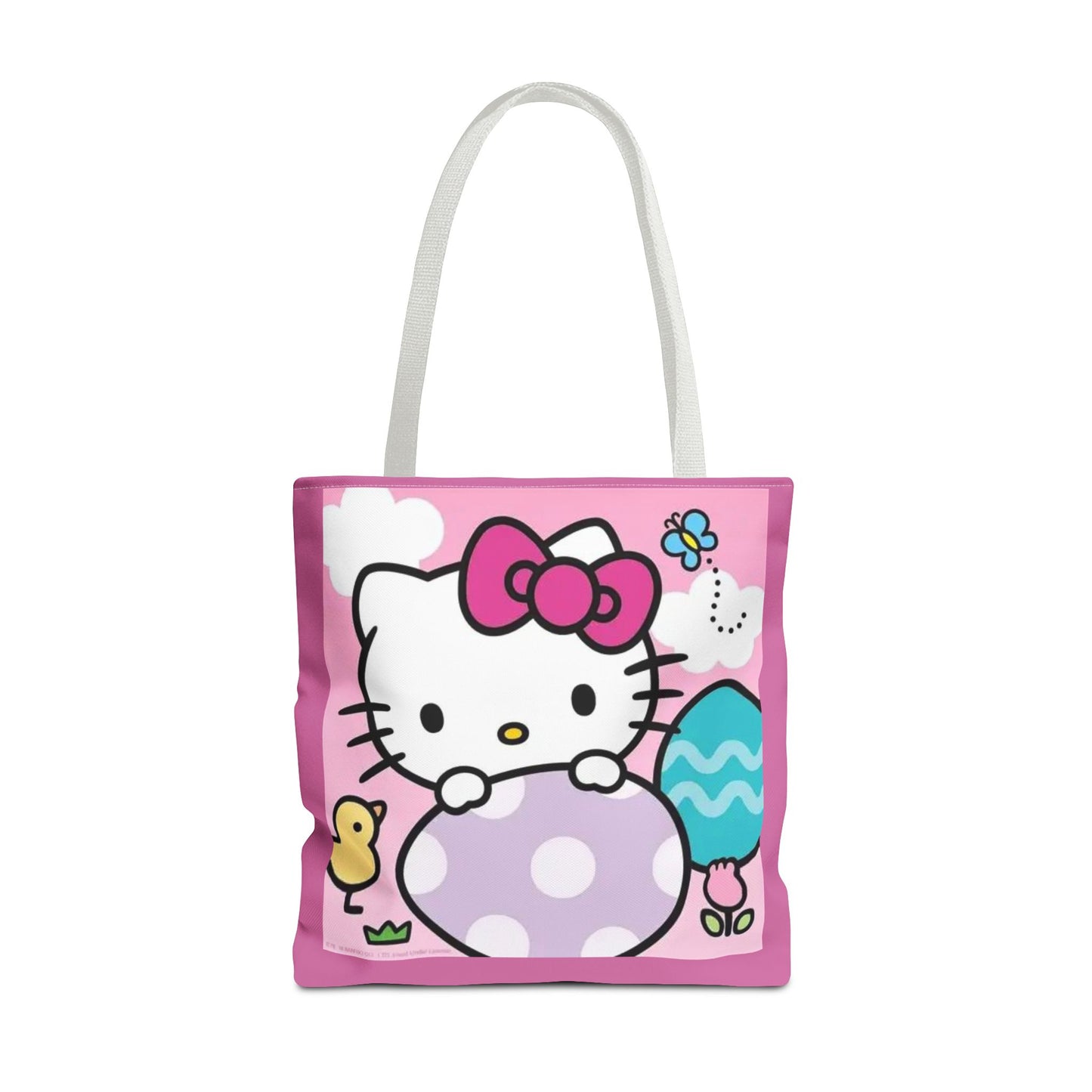 Hello Kitty Easter Tote Bag — Cute Pink Bunny & Egg Spring Shopper