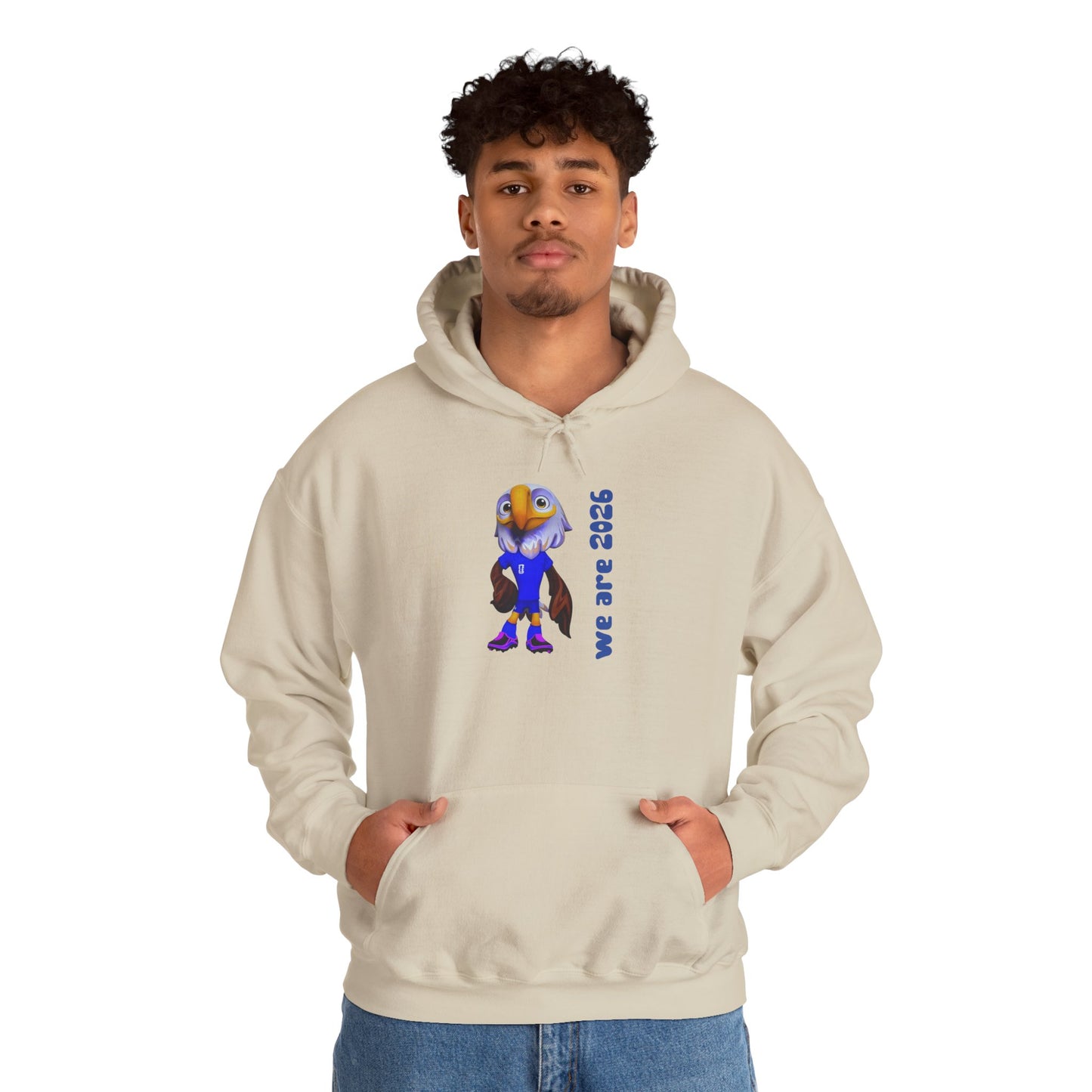 World Cup 2026 USA Eagle Mascot Hoodie — 'We Are 2026' Graphic Pullover