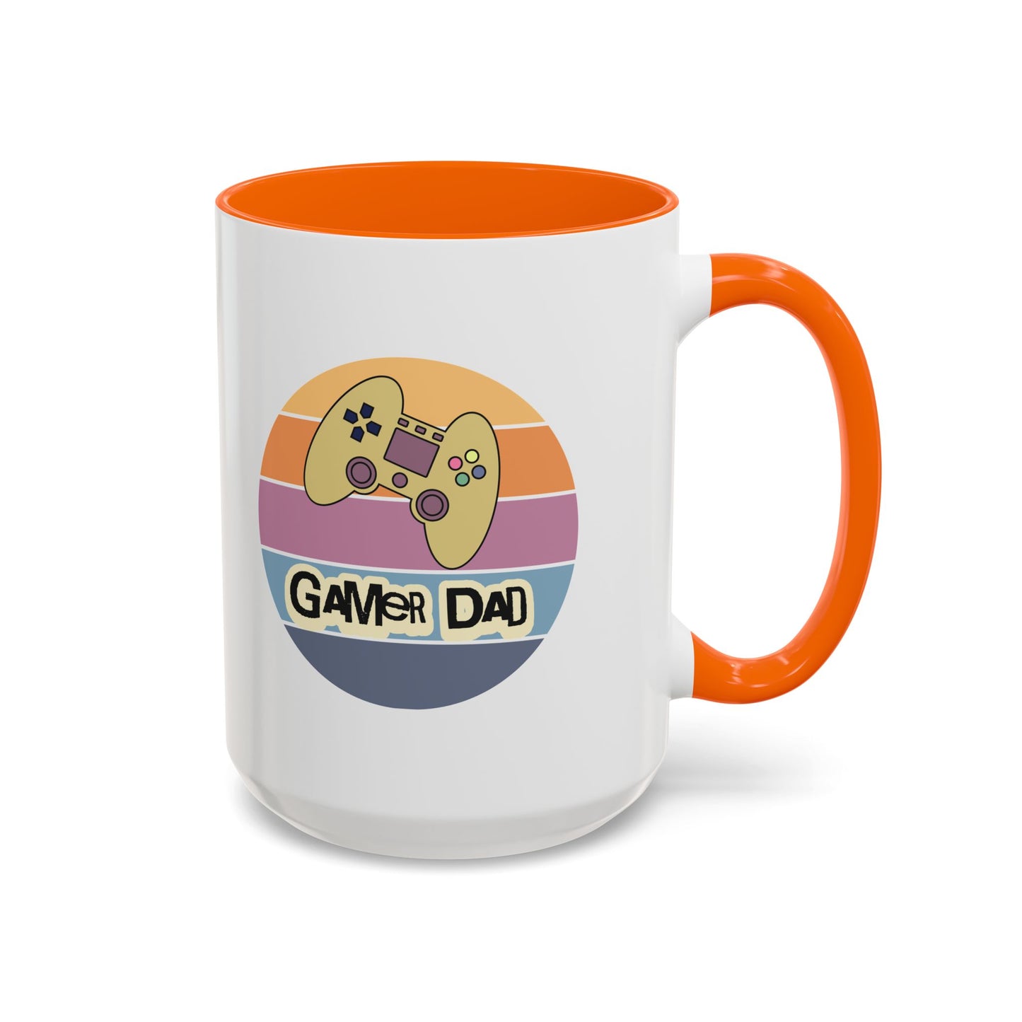 Gamer Dad Coffee Mug — Retro Controller Accent Mug (11/15 oz)