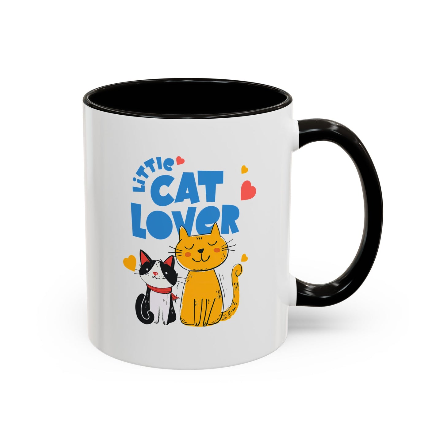 Cat Lover Mug — Colorful 11oz/15oz Ceramic Coffee Cup (Little Cat Lover Design)