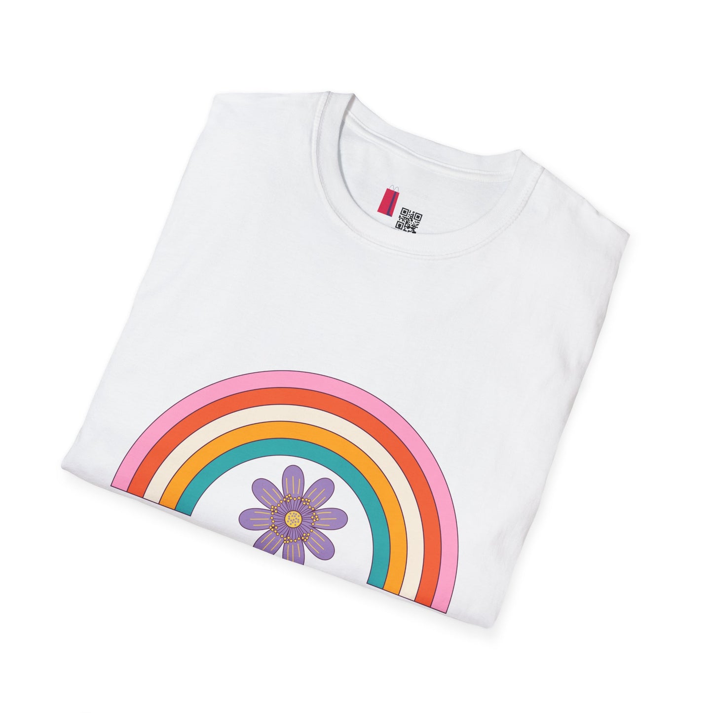Sunshine Retro Rainbow T-Shirt — Vintage Flower Graphic Tee