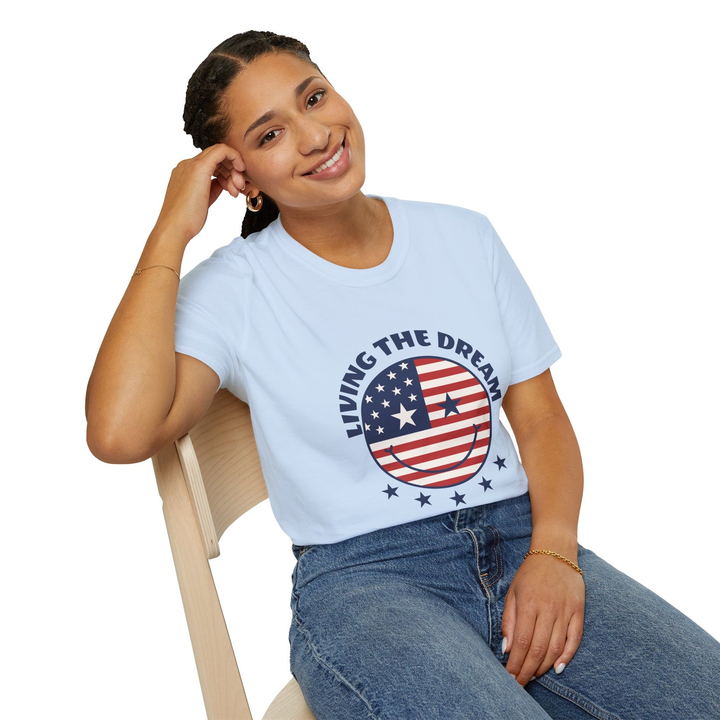 Living the Dream American Flag T-Shirt