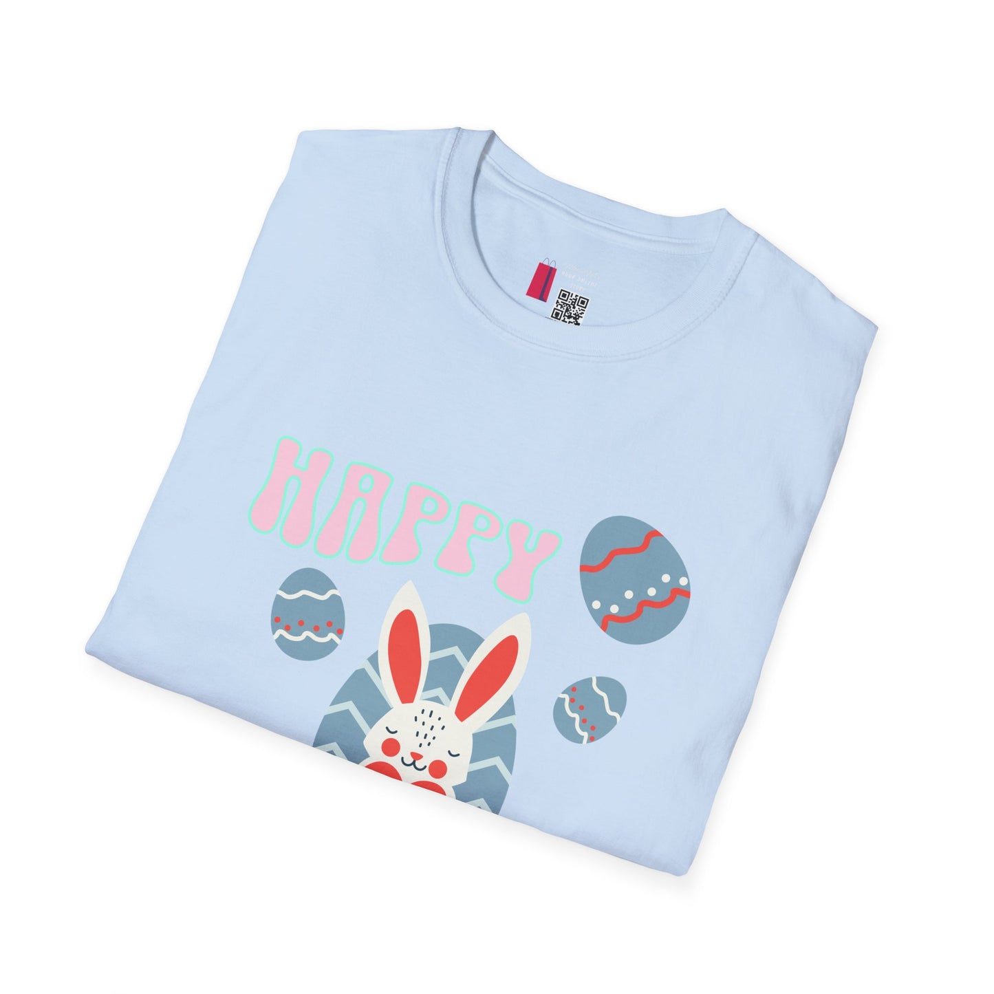 Happy Easter Bunny T-Shirt — Cute Pastel Easter Eggs Design